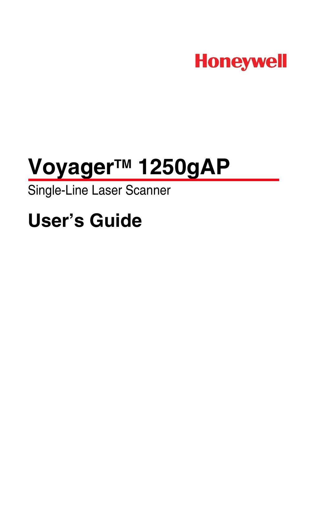Honeywell 1250gAP Scanner User Manual