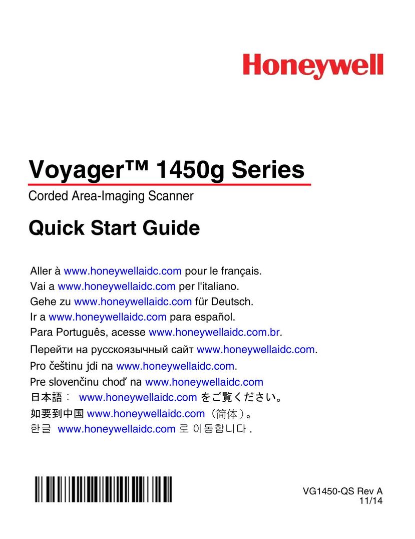 Honeywell 1450g Scanner User Manual