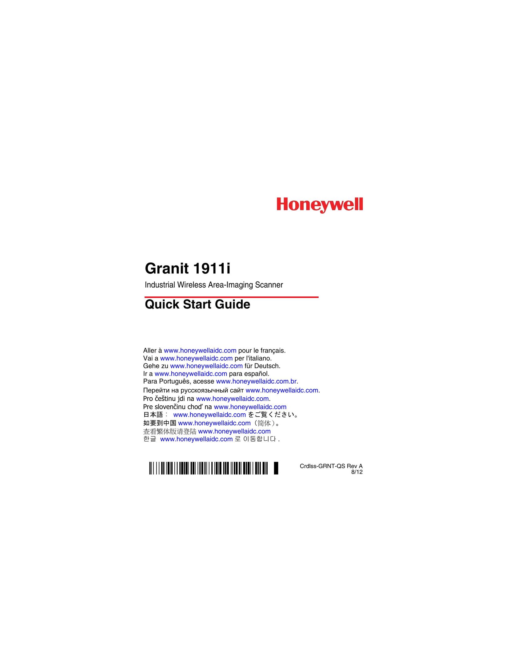 Honeywell 1911i Scanner User Manual