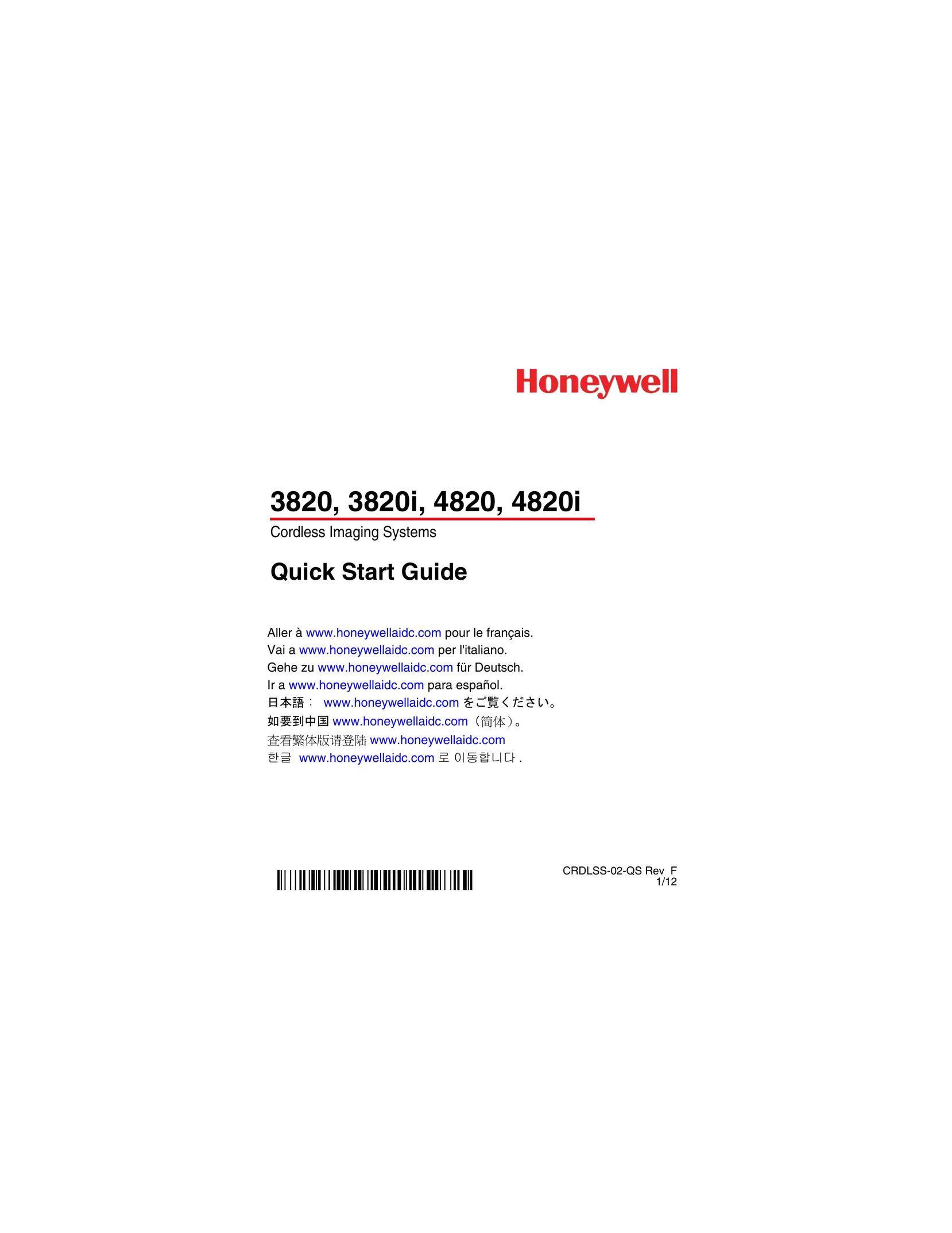 Honeywell 3820i Scanner User Manual