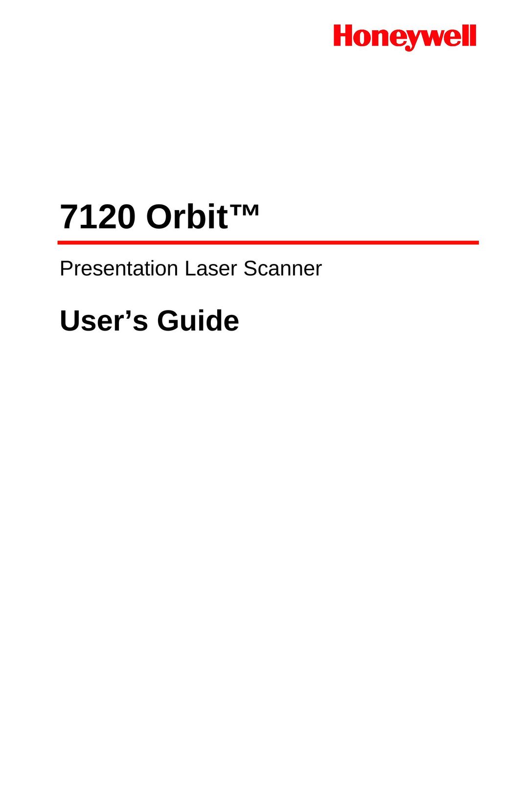 Honeywell 7120 Orbit Scanner User Manual