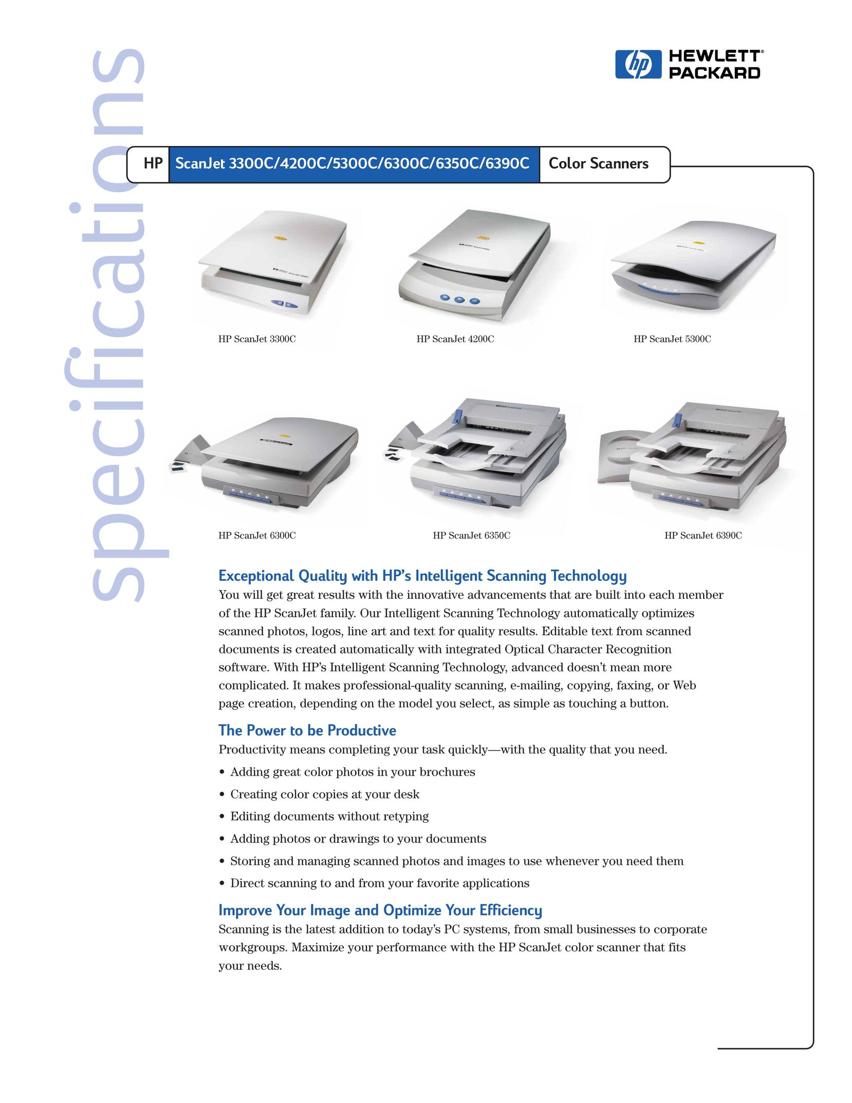 HP (Hewlett-Packard) 6350C Scanner User Manual