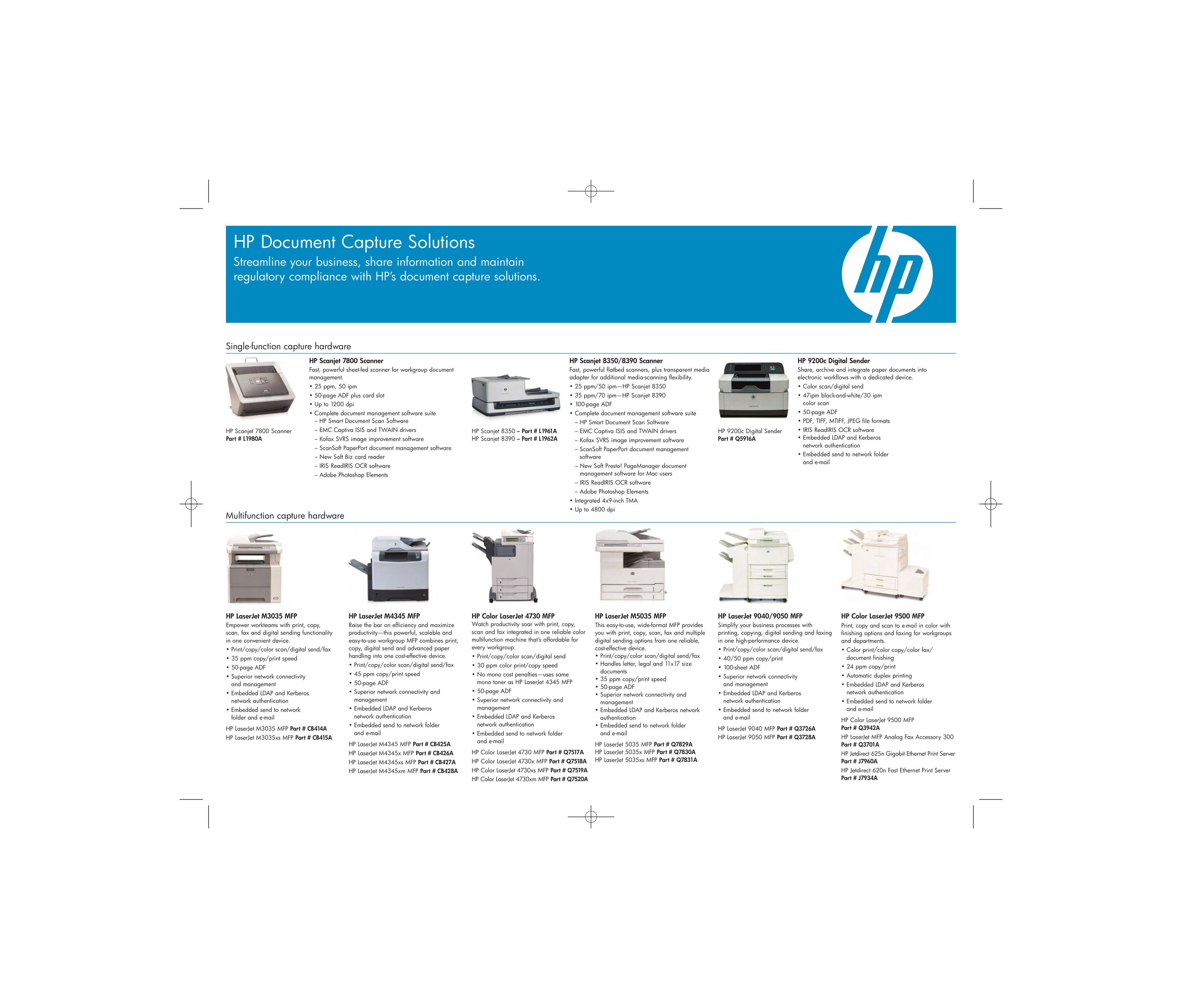 HP (Hewlett-Packard) 7800 Scanner User Manual