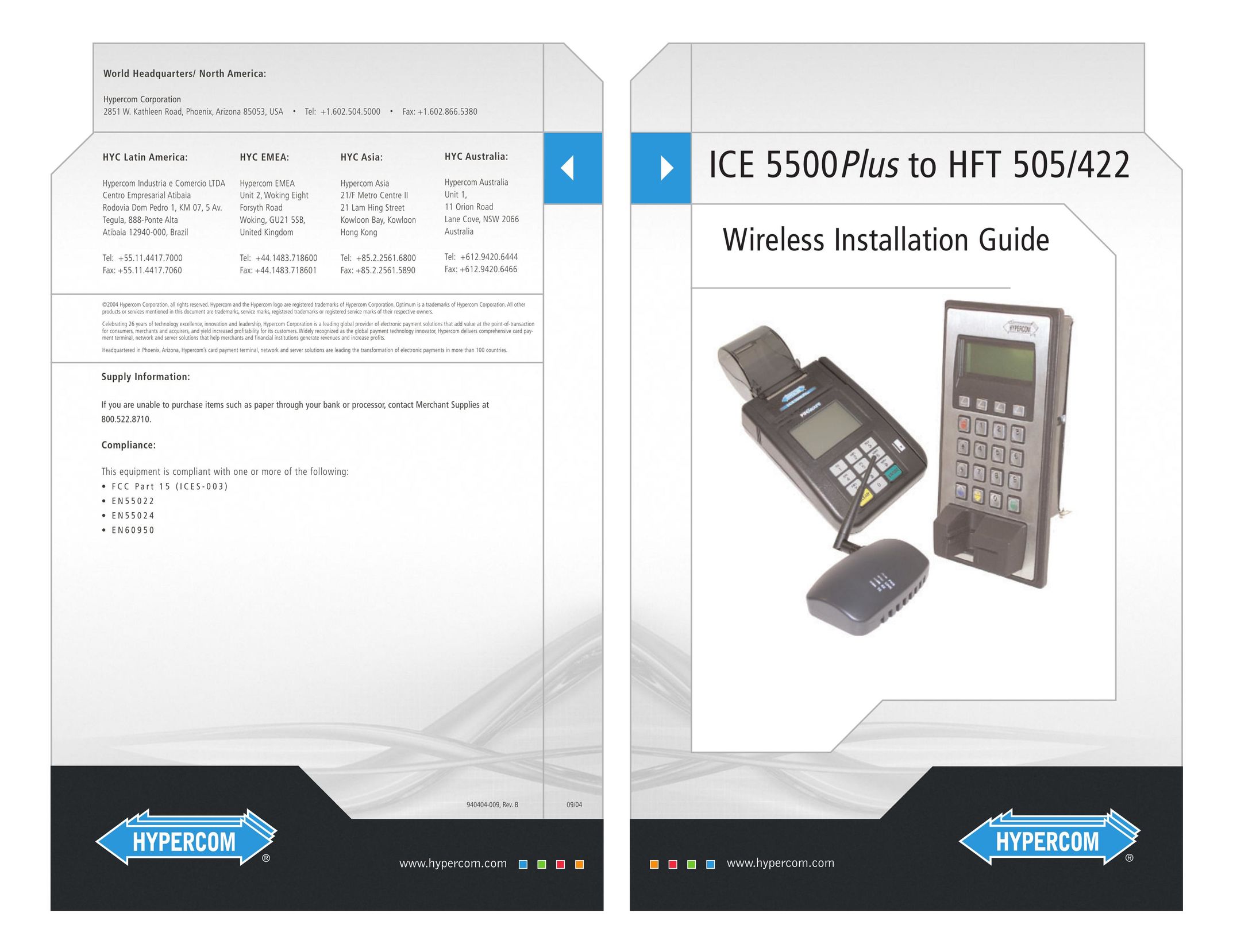 Hypercom HFT 505/422 Scanner User Manual