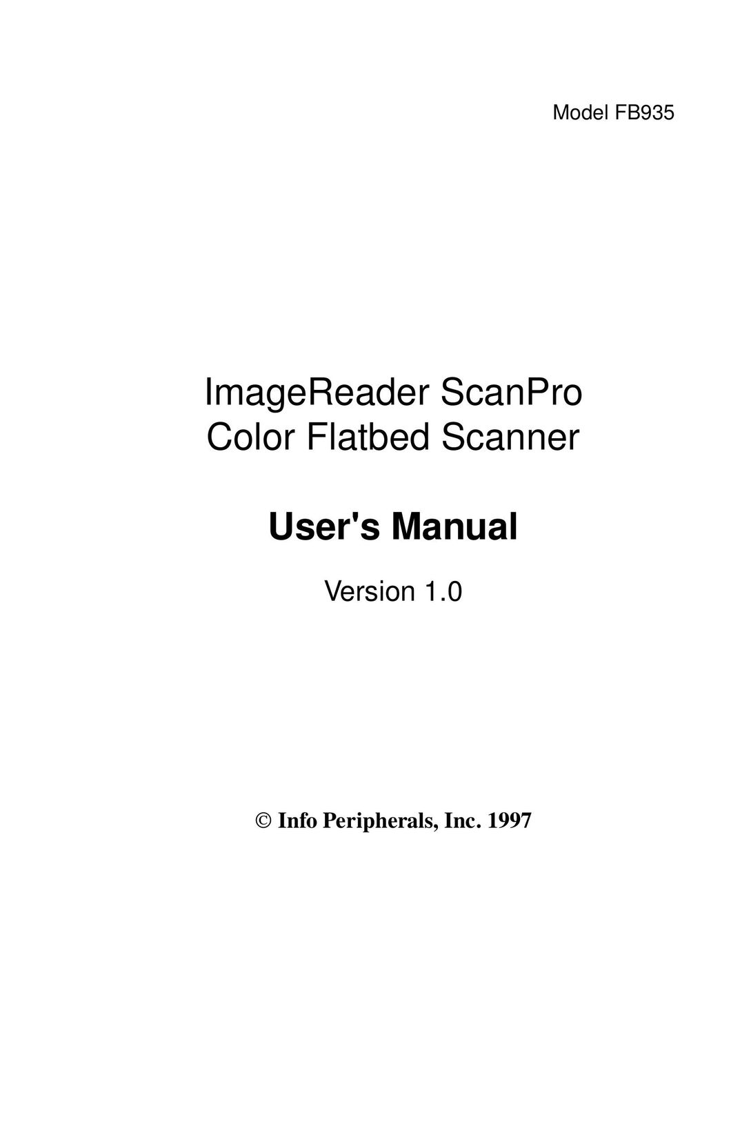 IBM Ricoh ScanPro Scanner User Manual