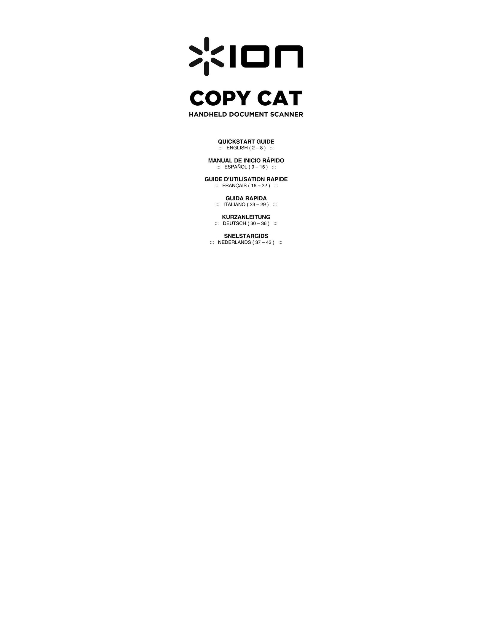 ION COPY CAT Scanner User Manual