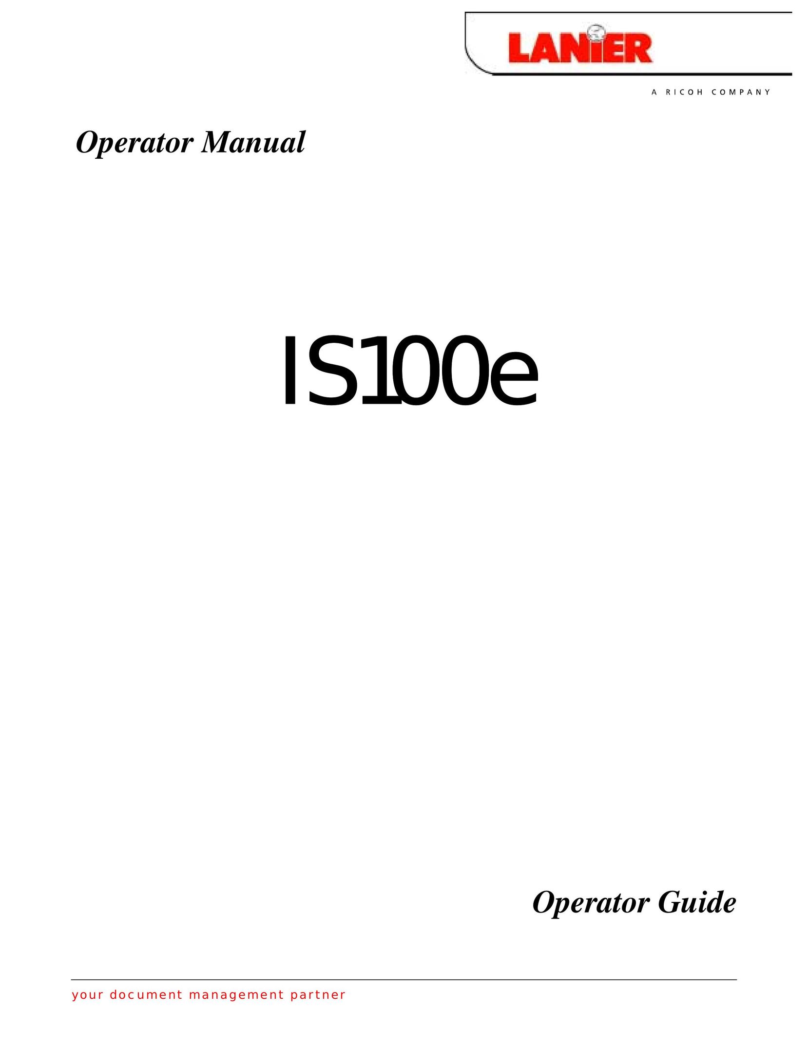Lanier IS100e Scanner User Manual