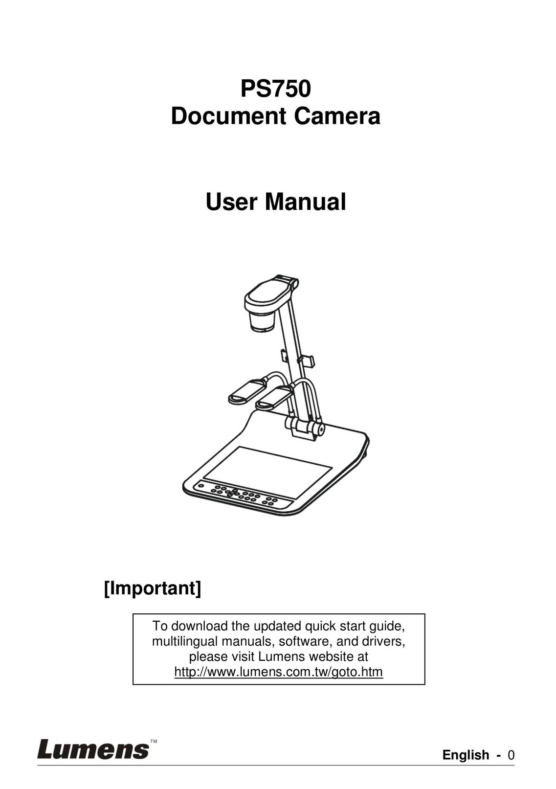 Lumens Technology PS750 Scanner User Manual