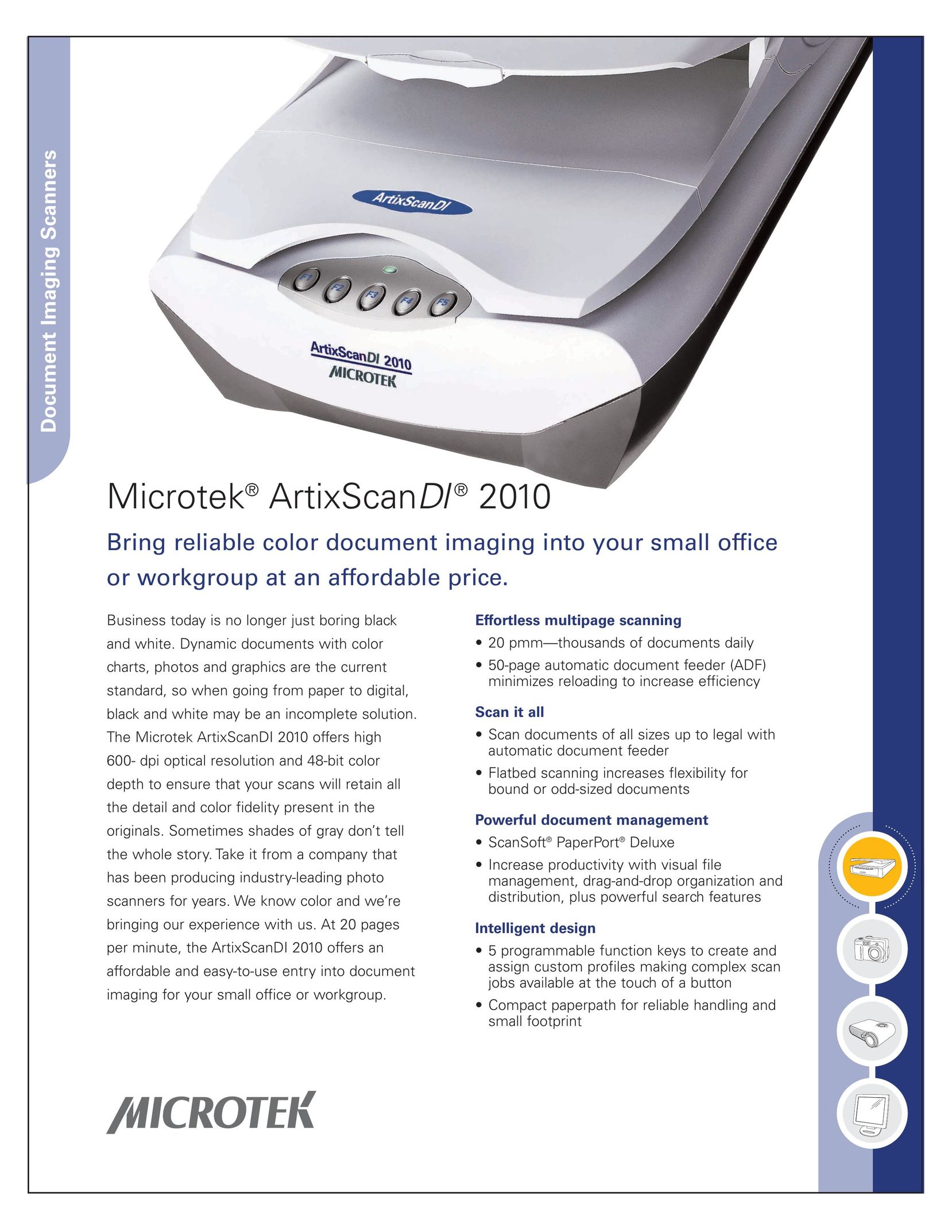 Microtek 2010 Scanner User Manual