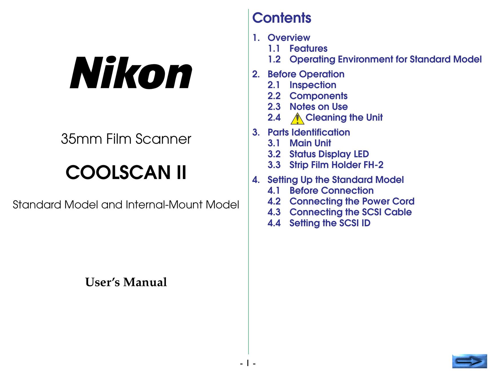 Nikon 35mm Scanner User Manual