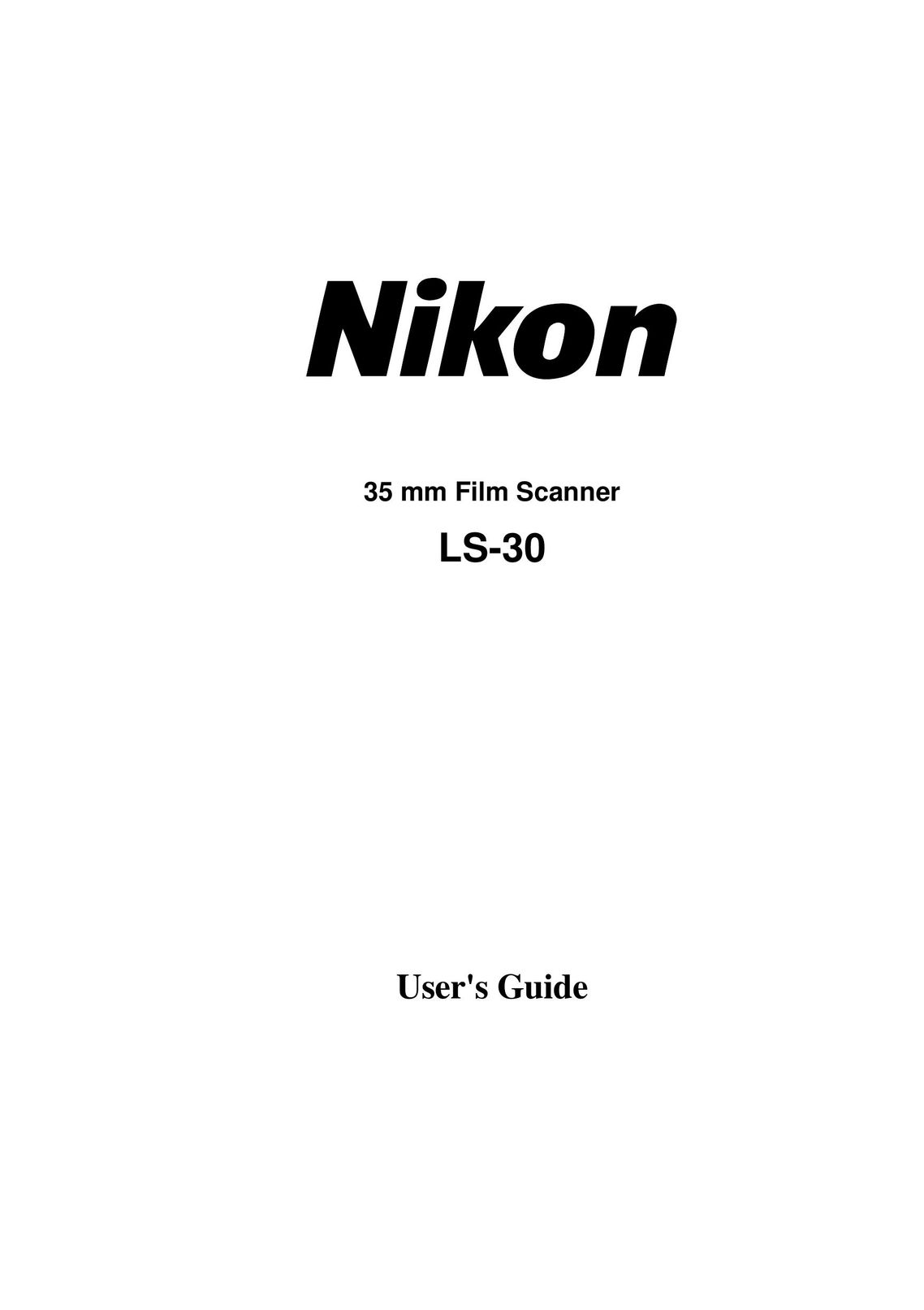 Nikon LS-30 Scanner User Manual