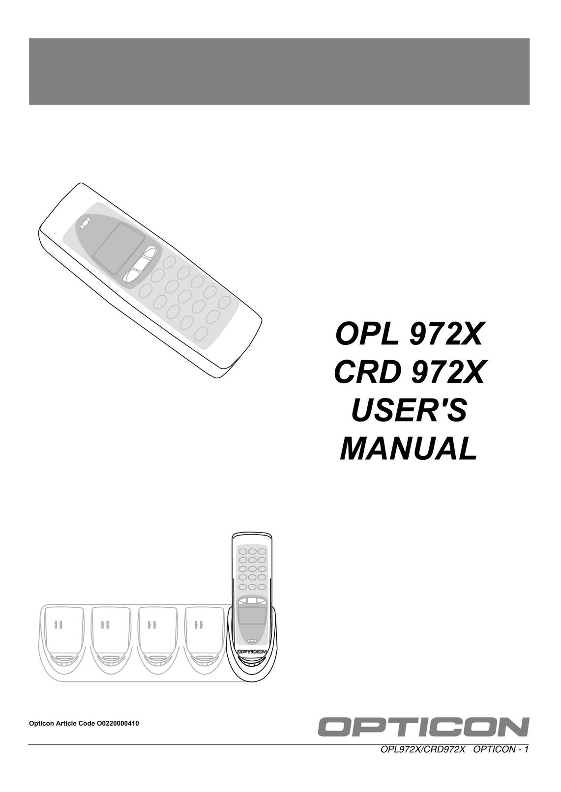 Opticon CRD972X Scanner User Manual