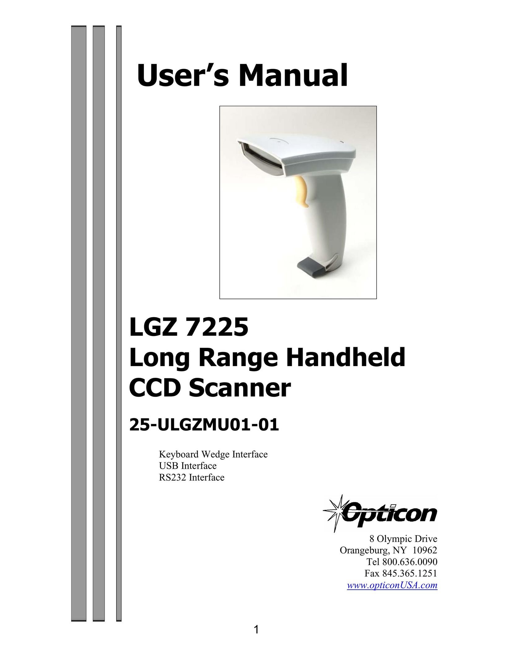 Opticon LGZ 7225 Scanner User Manual