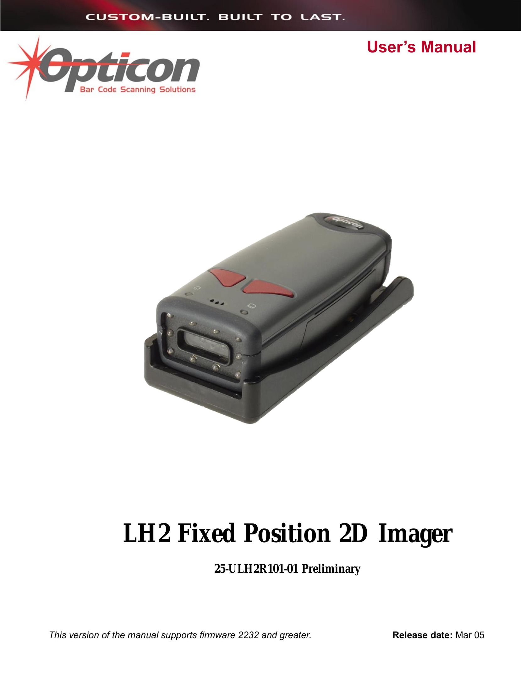 Opticon LH2 Scanner User Manual