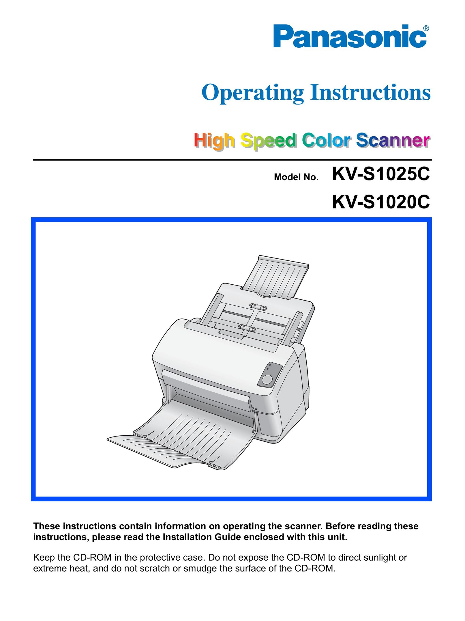 Panasonic KV S1020C Scanner User Manual