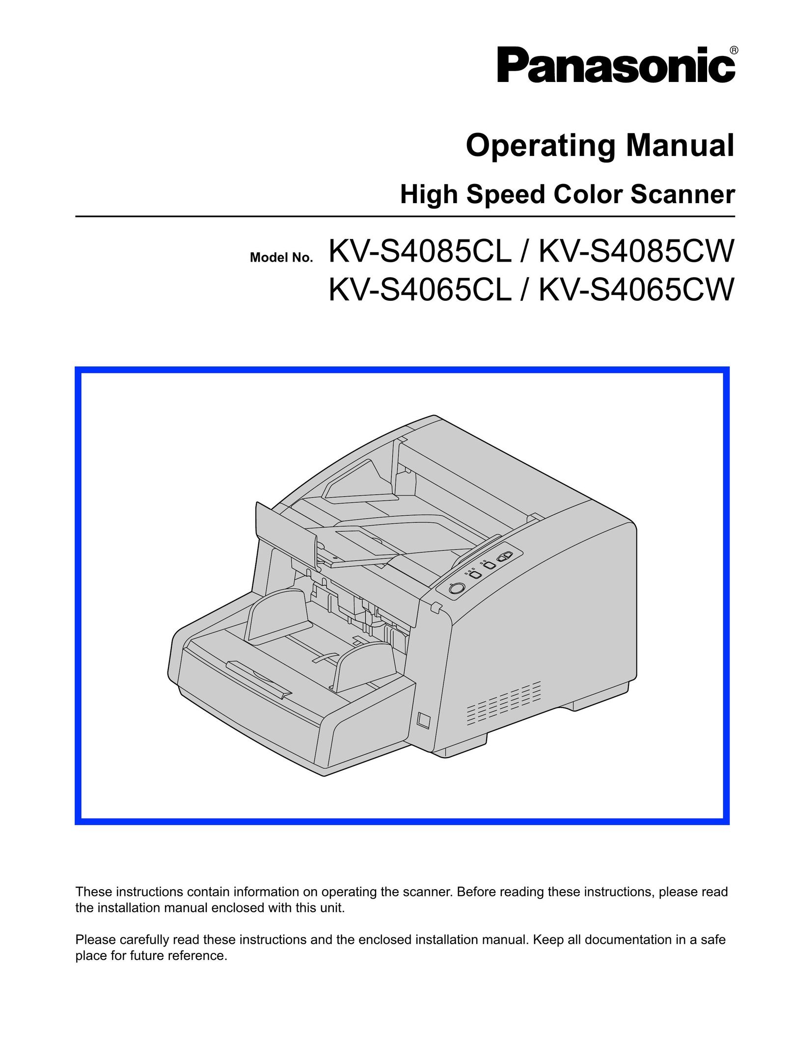 Panasonic KV-S4065CL Scanner User Manual
