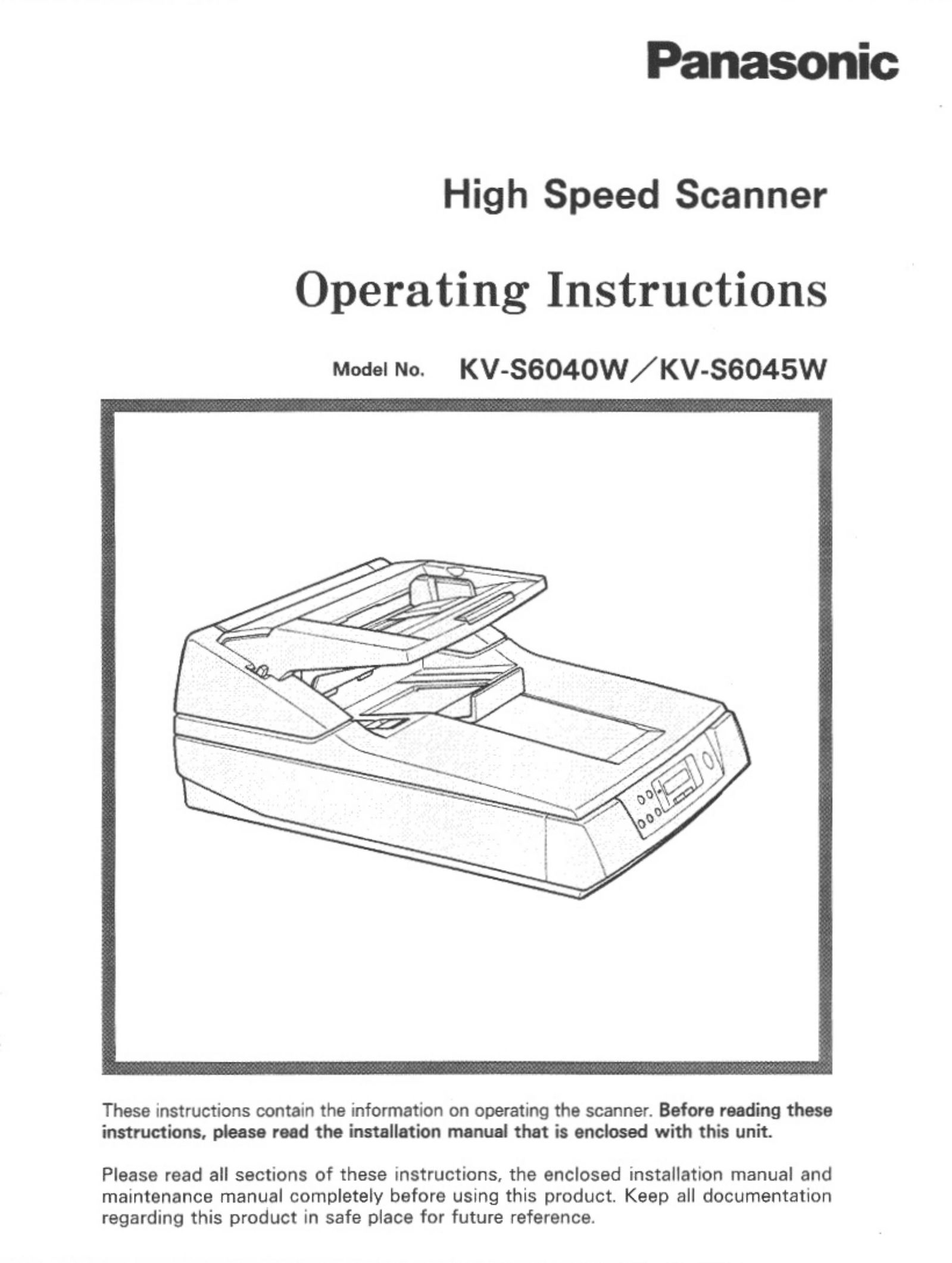 Panasonic KV-S6040W Scanner User Manual