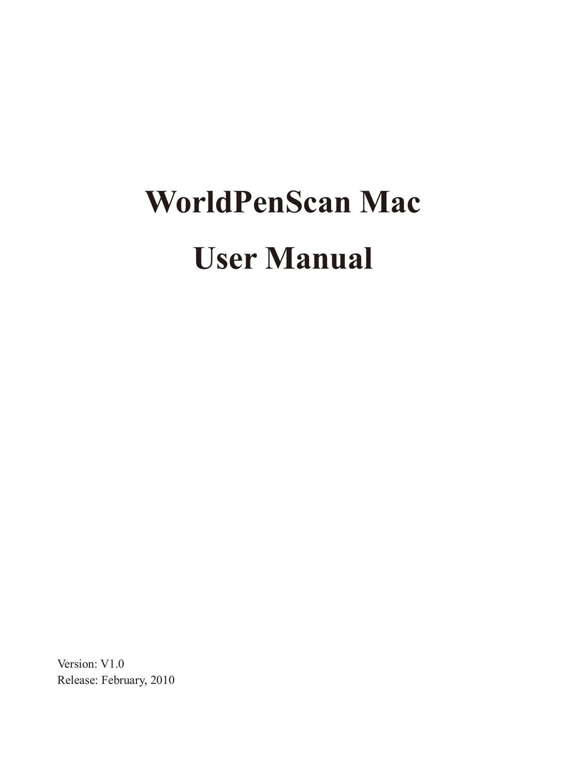 Penpower WorldPenScan Pro Scanner User Manual