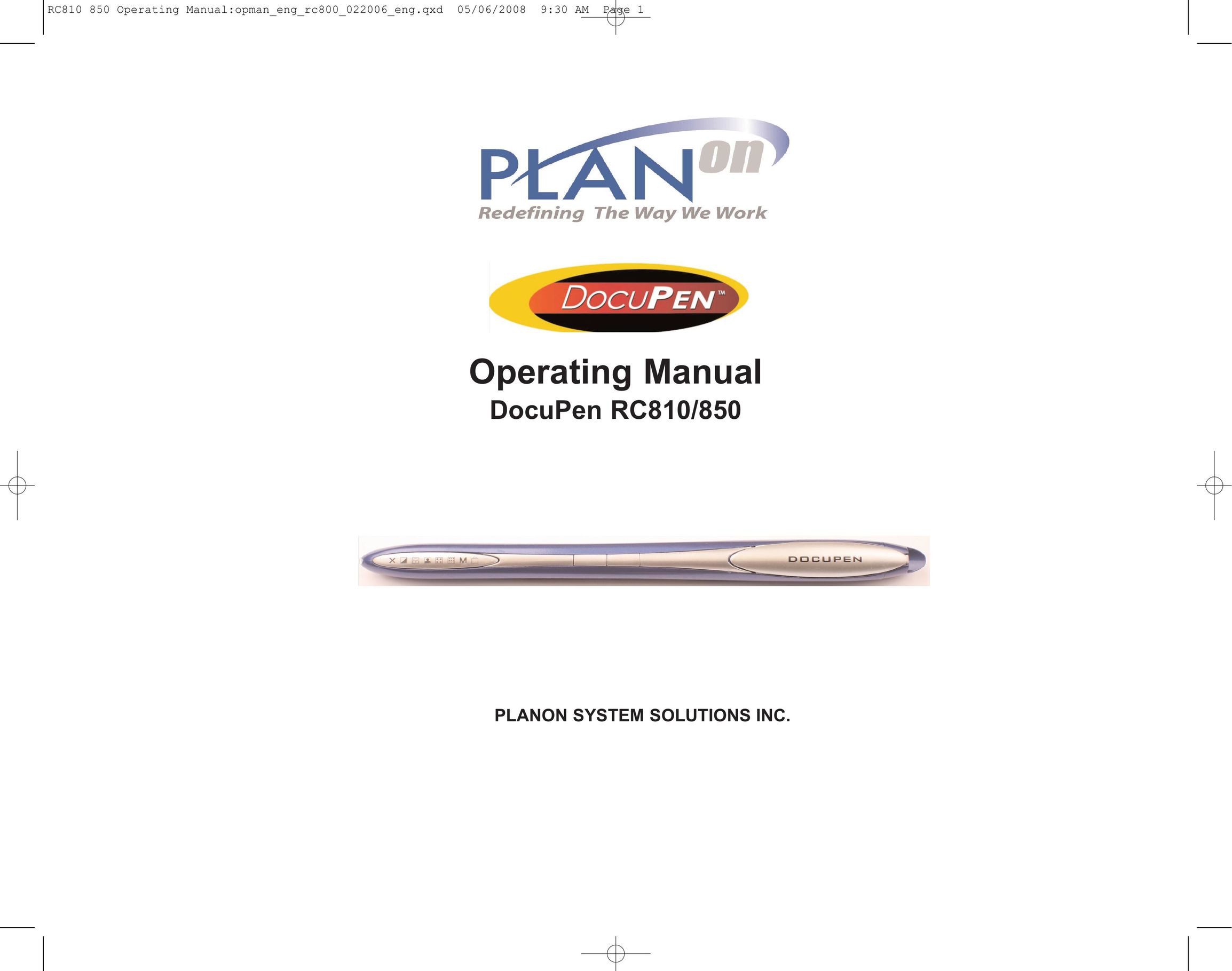 Planon System Solutions RC810 Scanner User Manual