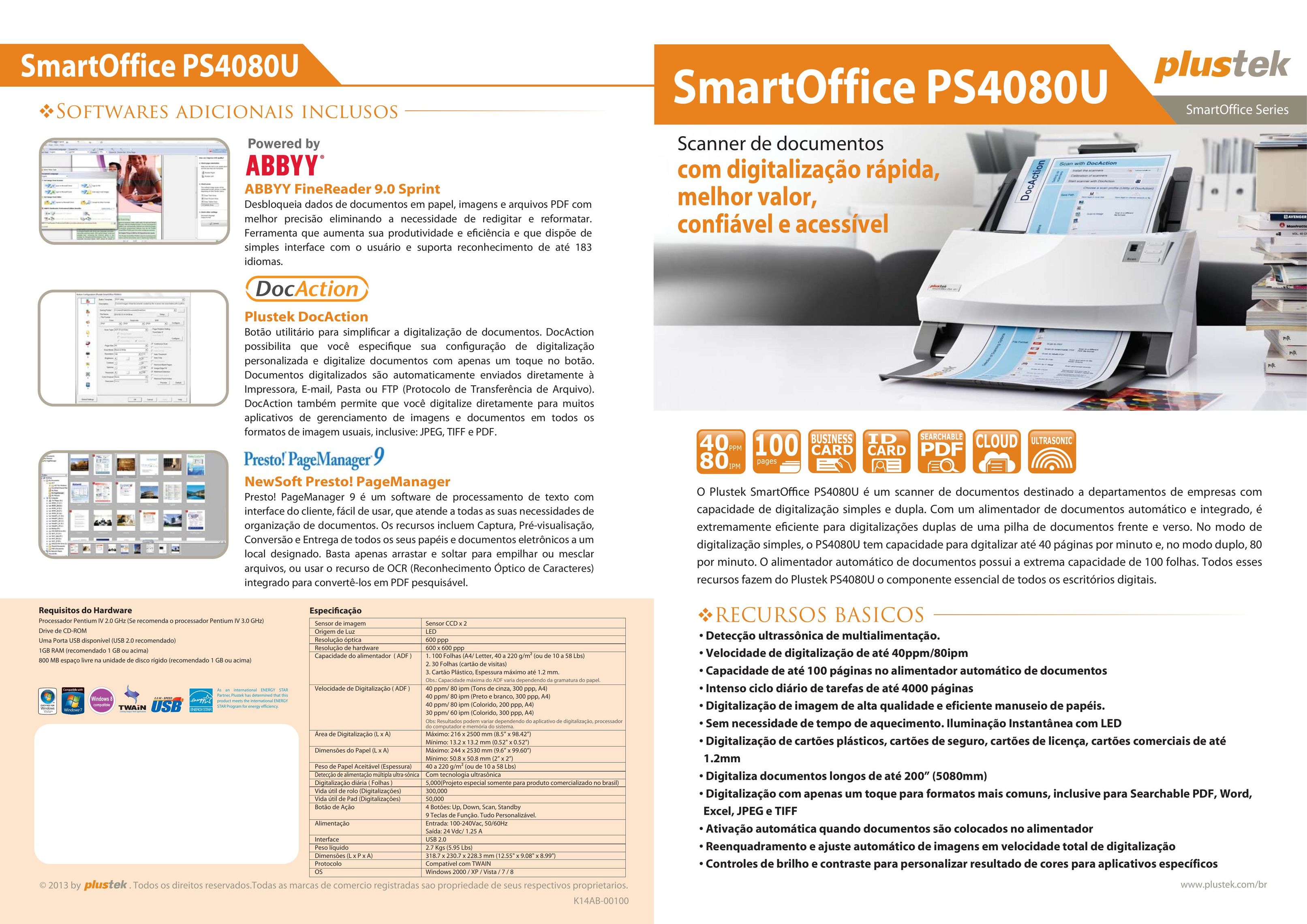 Plustek SmartOffice Scanner Scanner User Manual