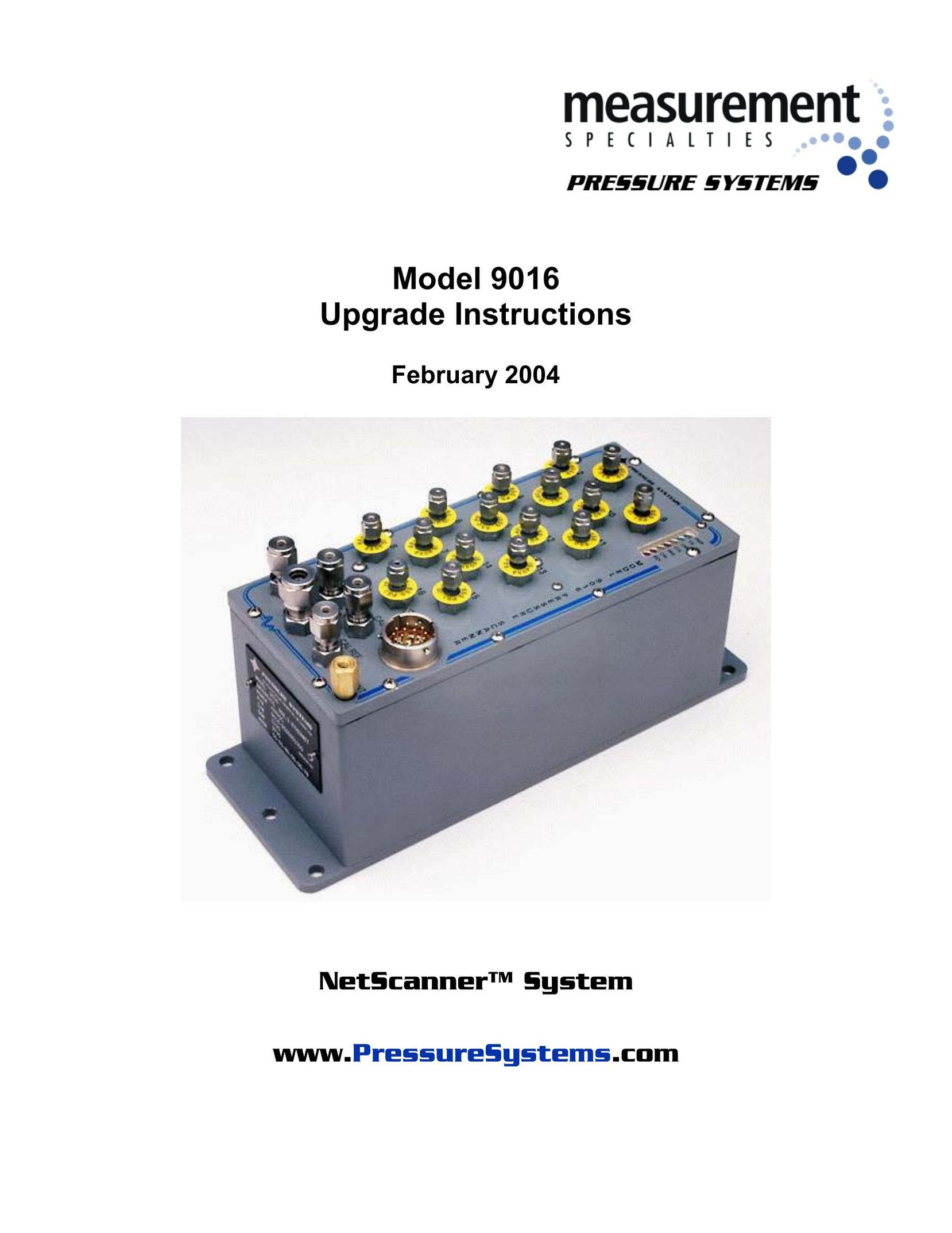 Pressure Systems 9016 Scanner User Manual