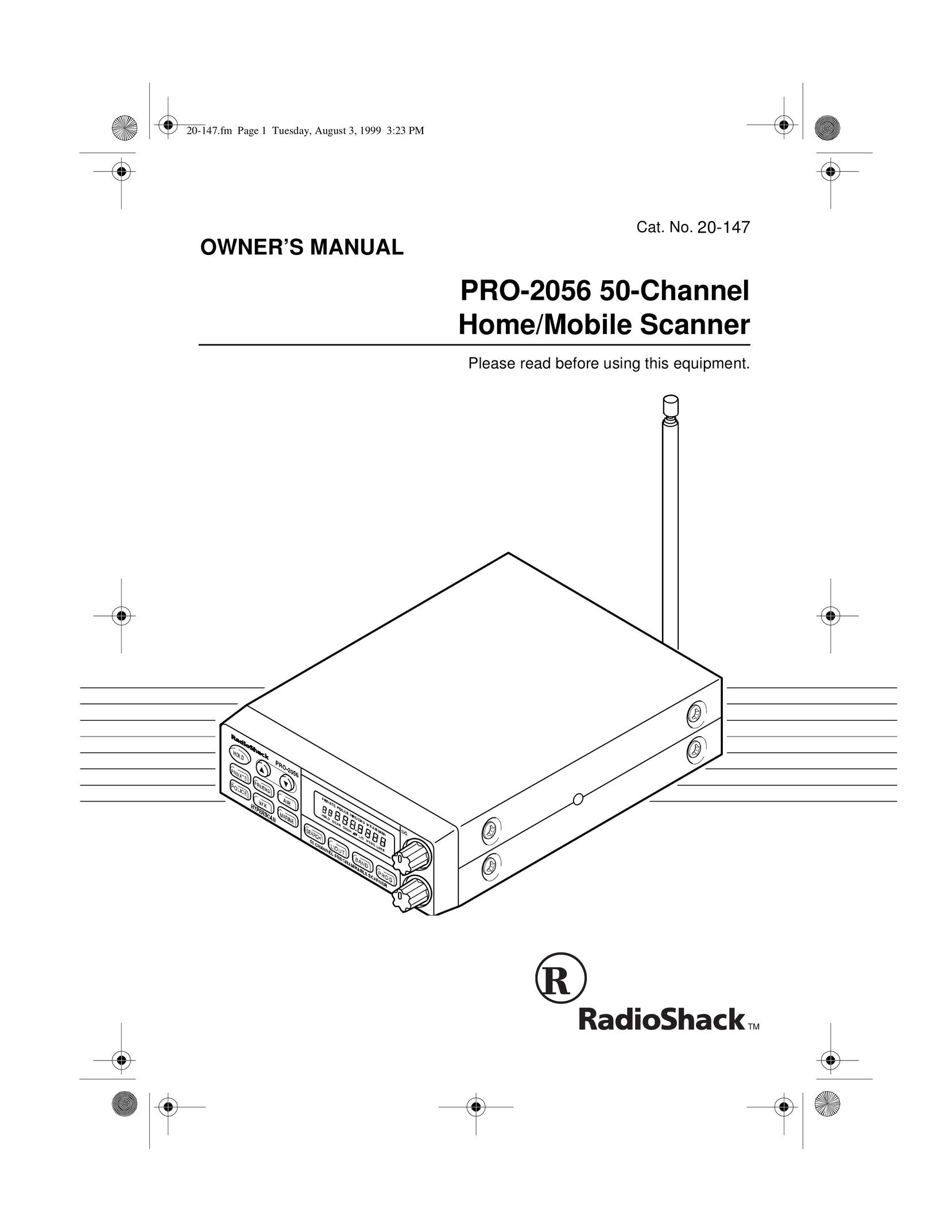 Radio Shack PRO-2056 Scanner User Manual