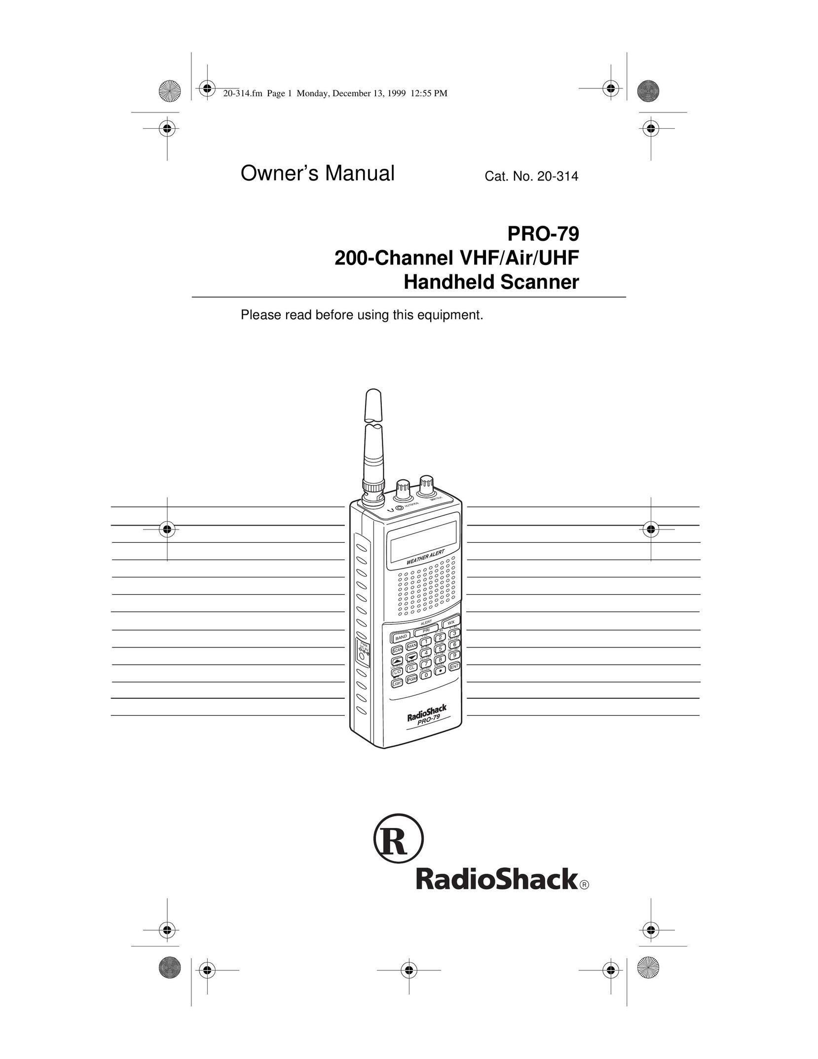 Radio Shack PRO-79 Scanner User Manual