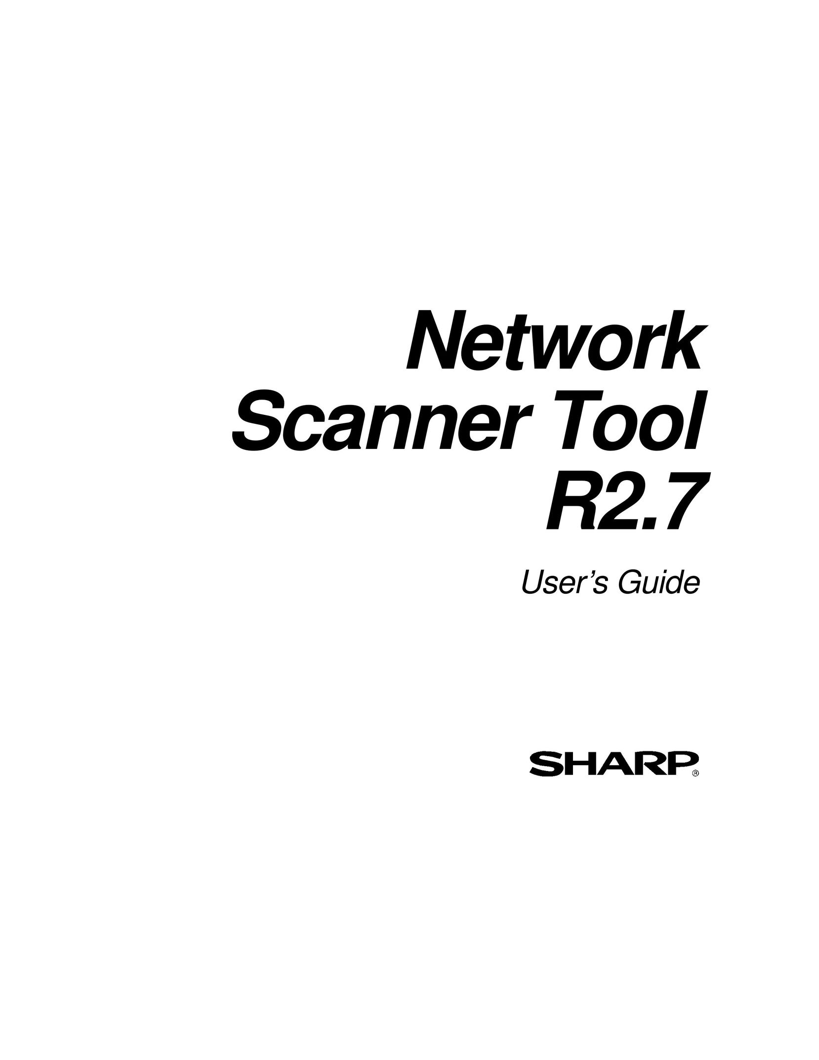 Sharp R2.7 Scanner User Manual
