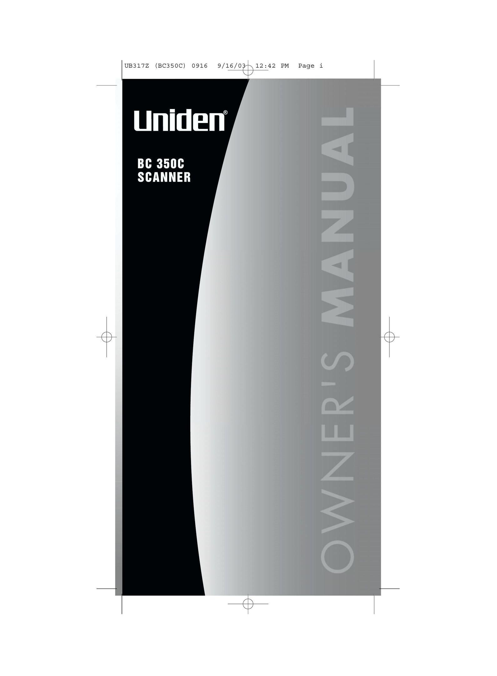 Uniden BC350C Scanner User Manual