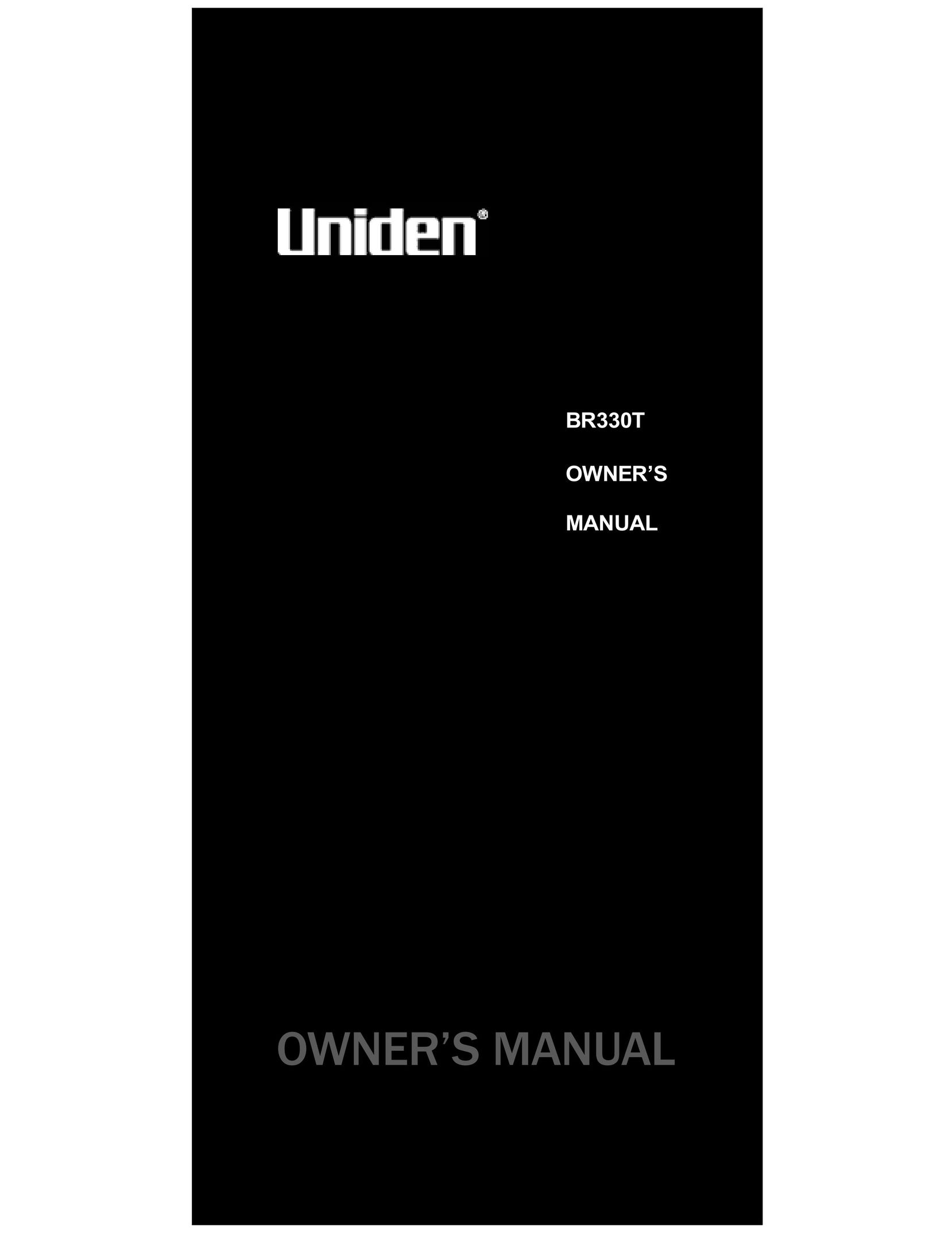 Uniden BR330T Scanner User Manual