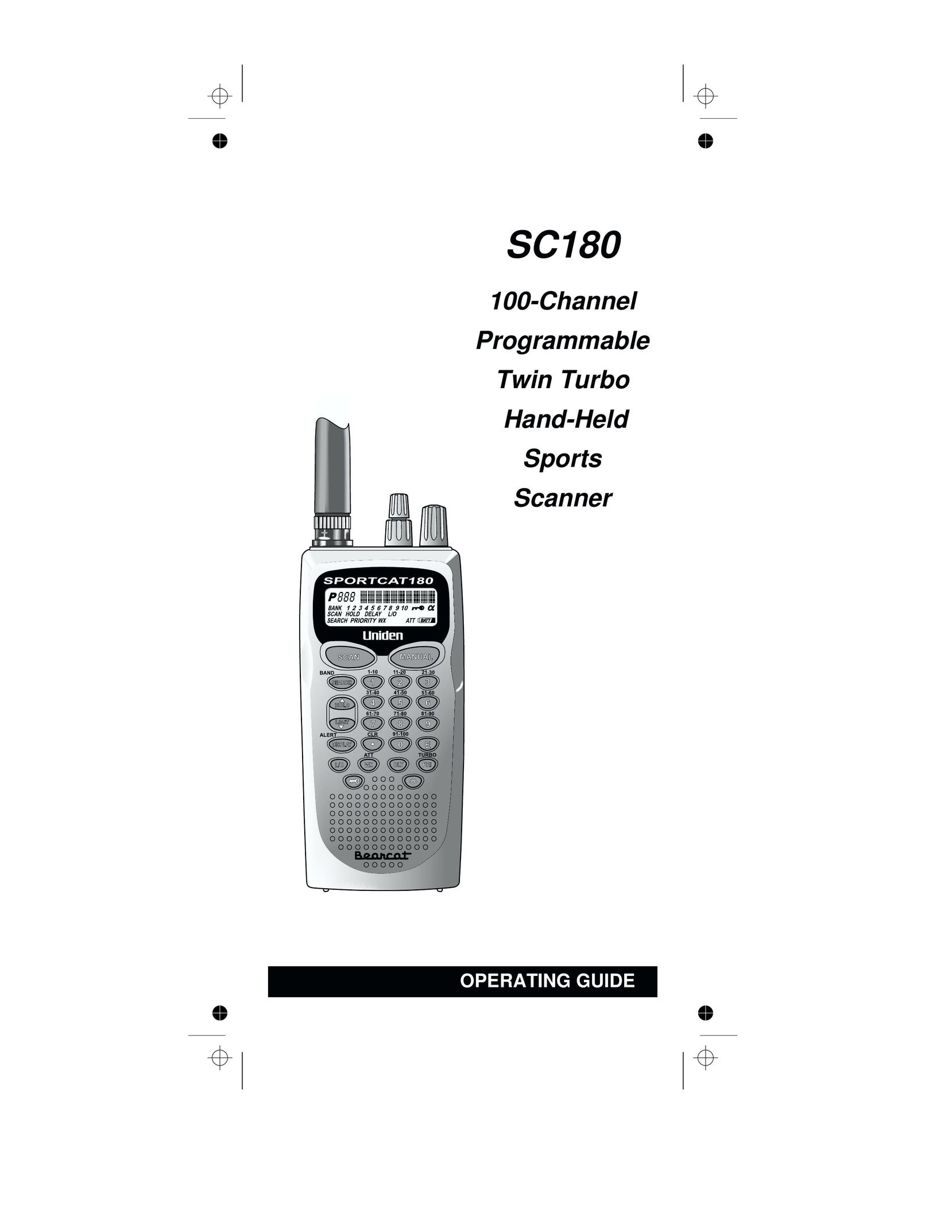 Uniden SC180 Scanner User Manual