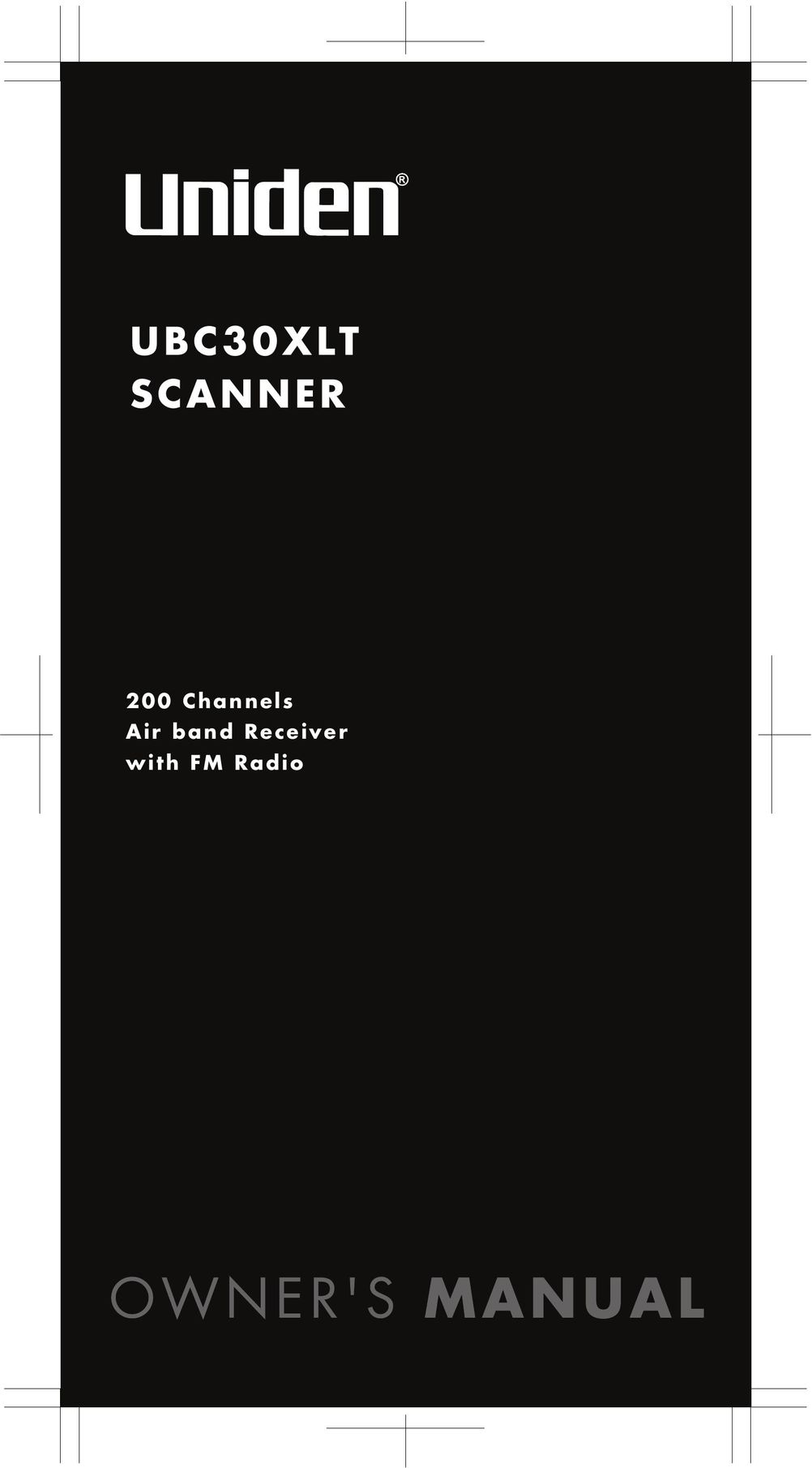 Uniden UBC30XLT Scanner User Manual