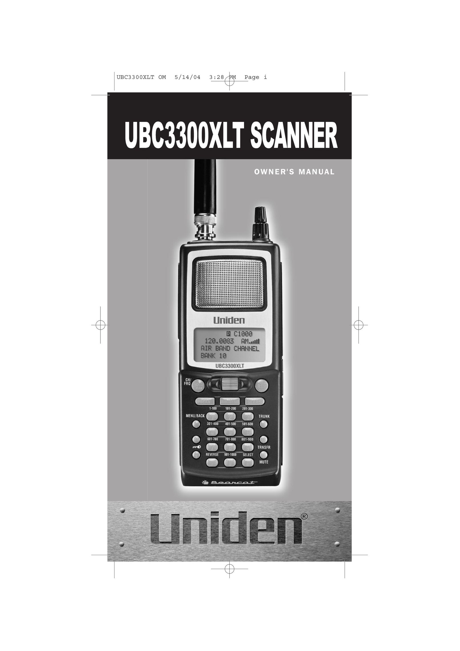 Uniden UBC3300XLT Scanner User Manual