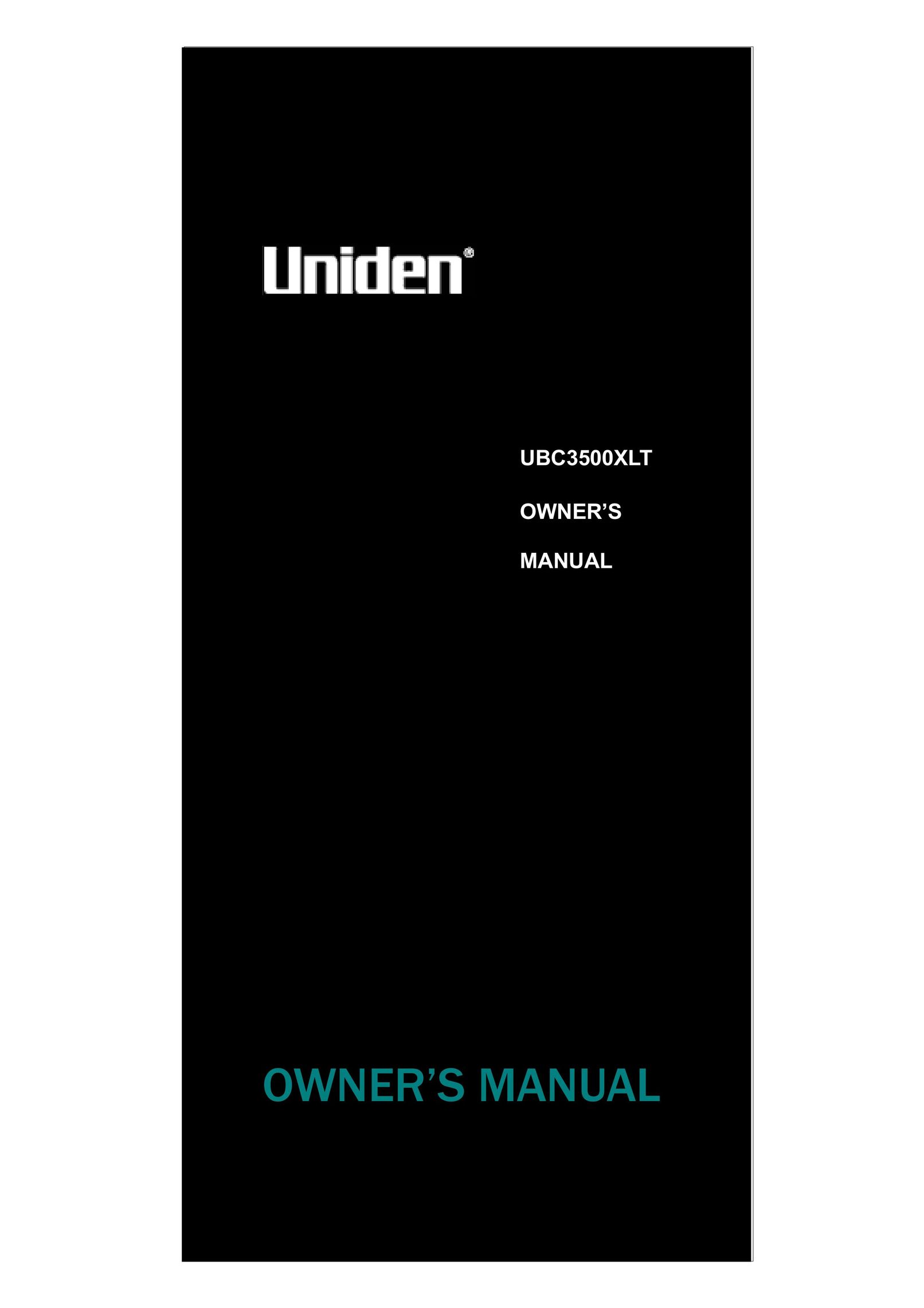 Uniden UBC3500XLT Scanner User Manual