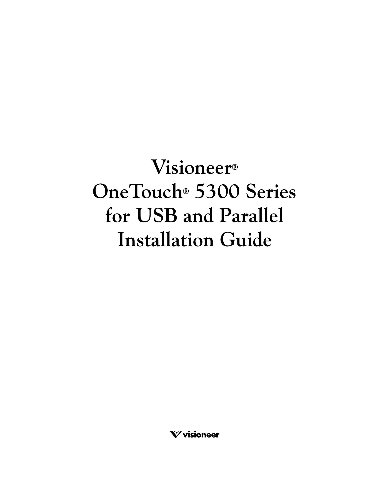 Visioneer 5300 Scanner User Manual