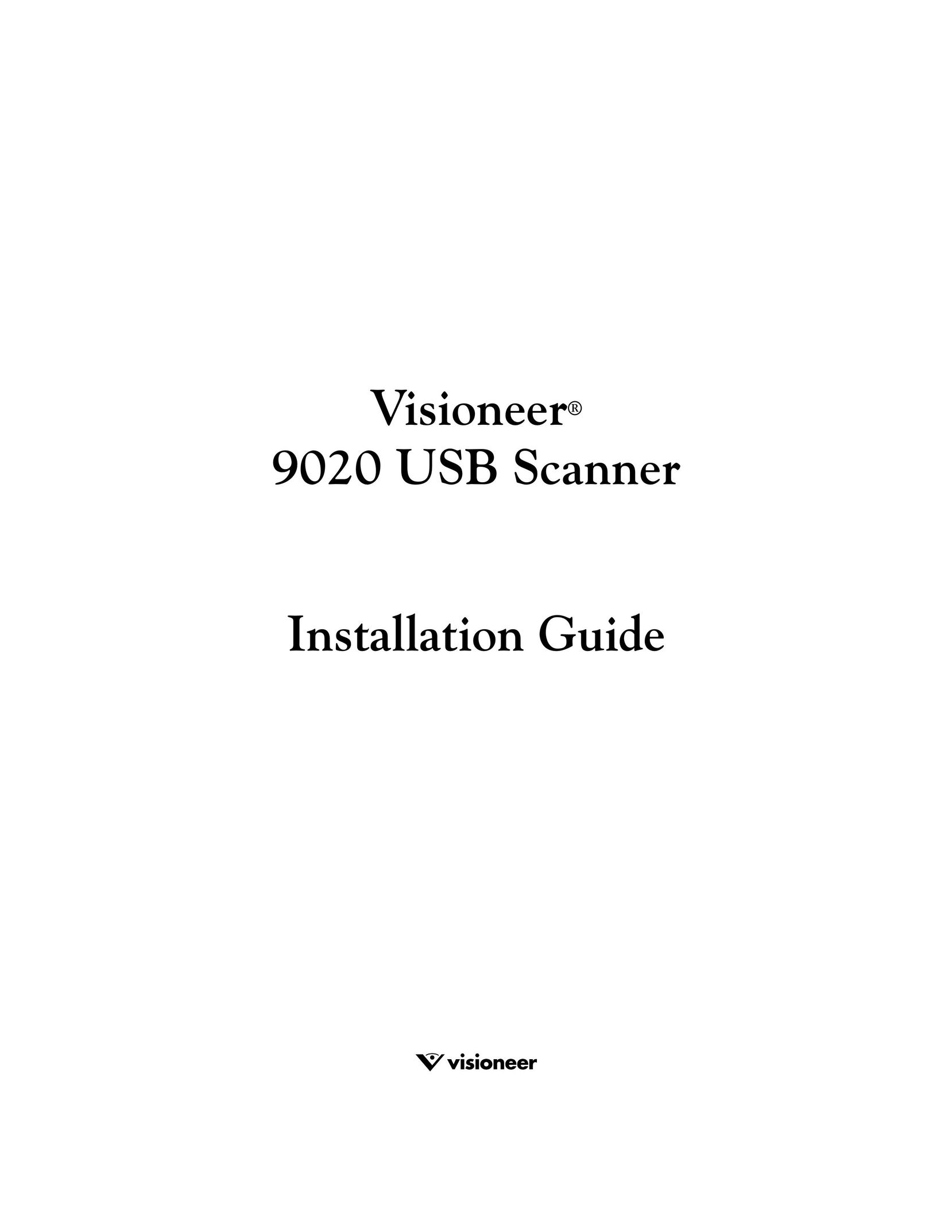 Visioneer 9020 Scanner User Manual