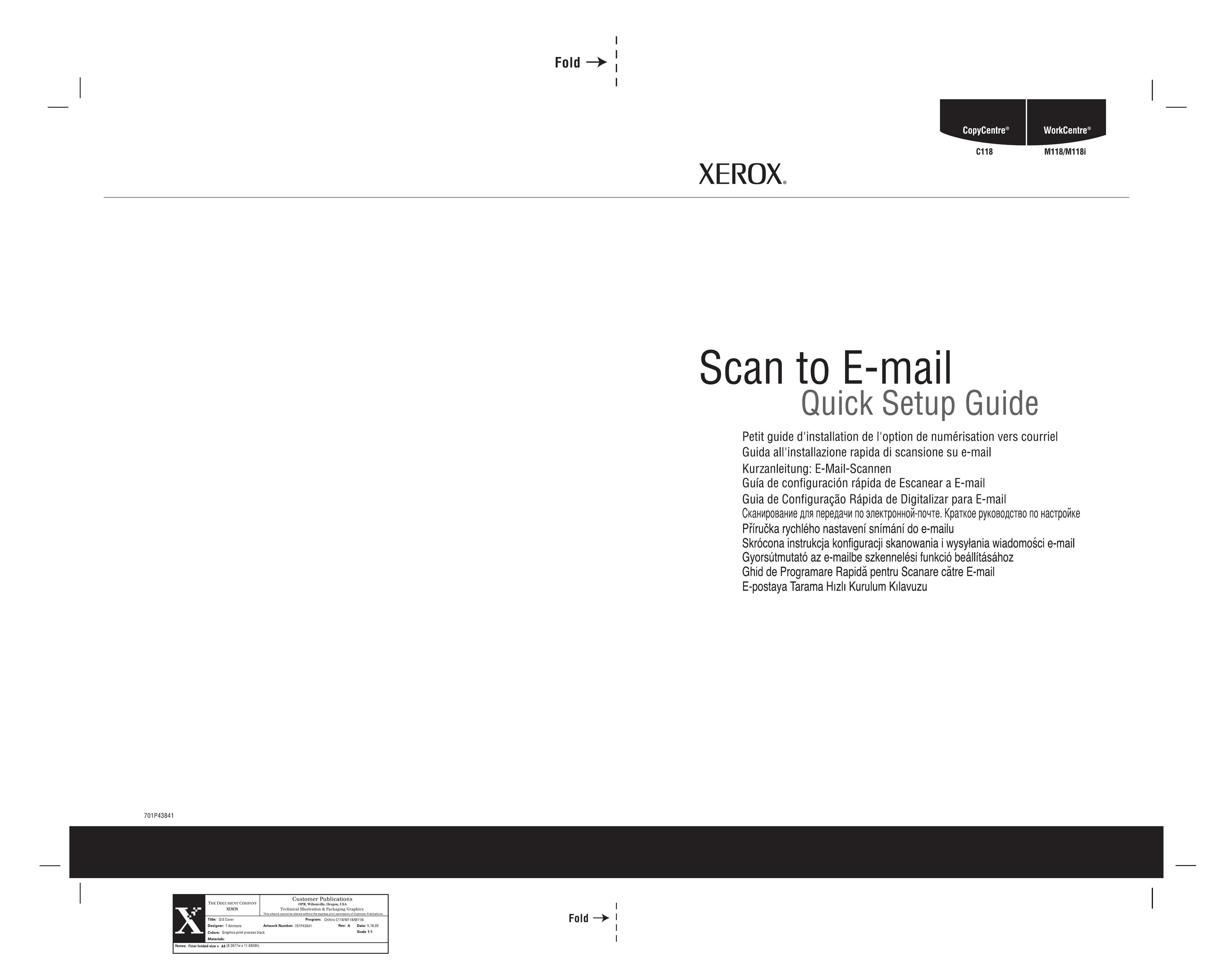 Xerox M118i Scanner User Manual