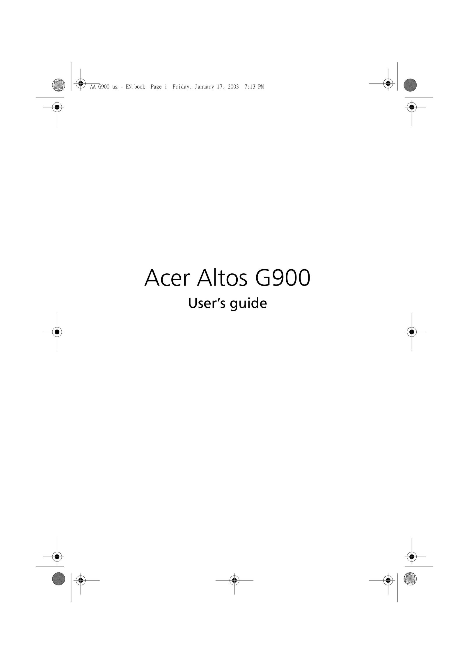 Acer G901 Server User Manual