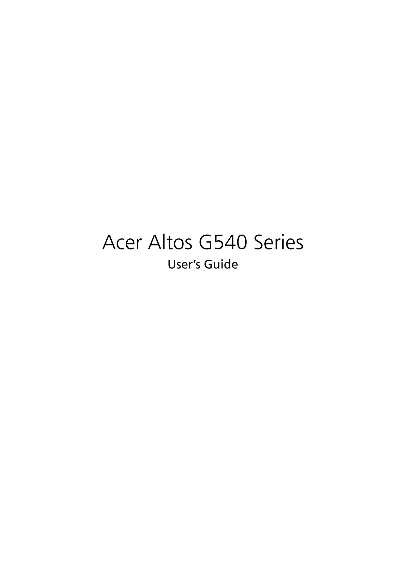 Acer MU.R230E.001 Server User Manual