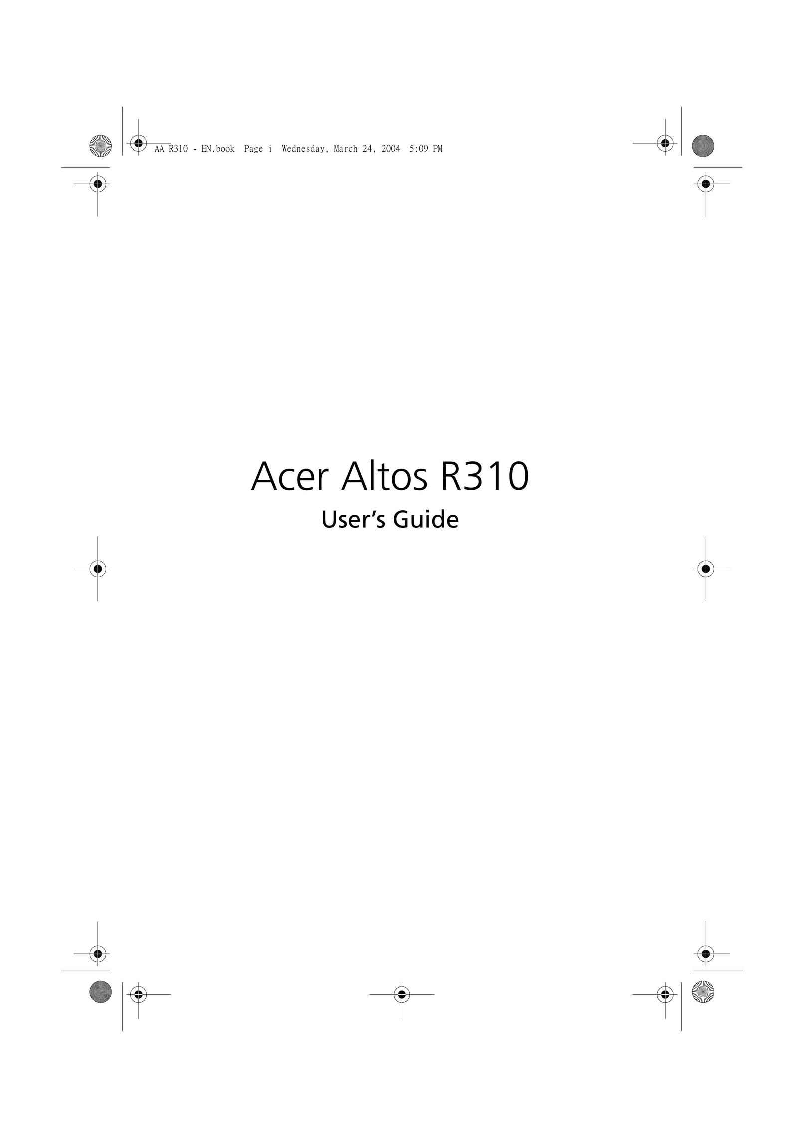 Acer R310 Server User Manual
