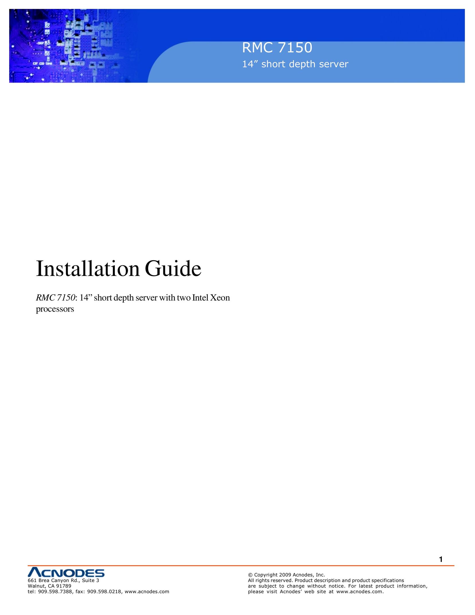Acnodes RMC 7150 Server User Manual