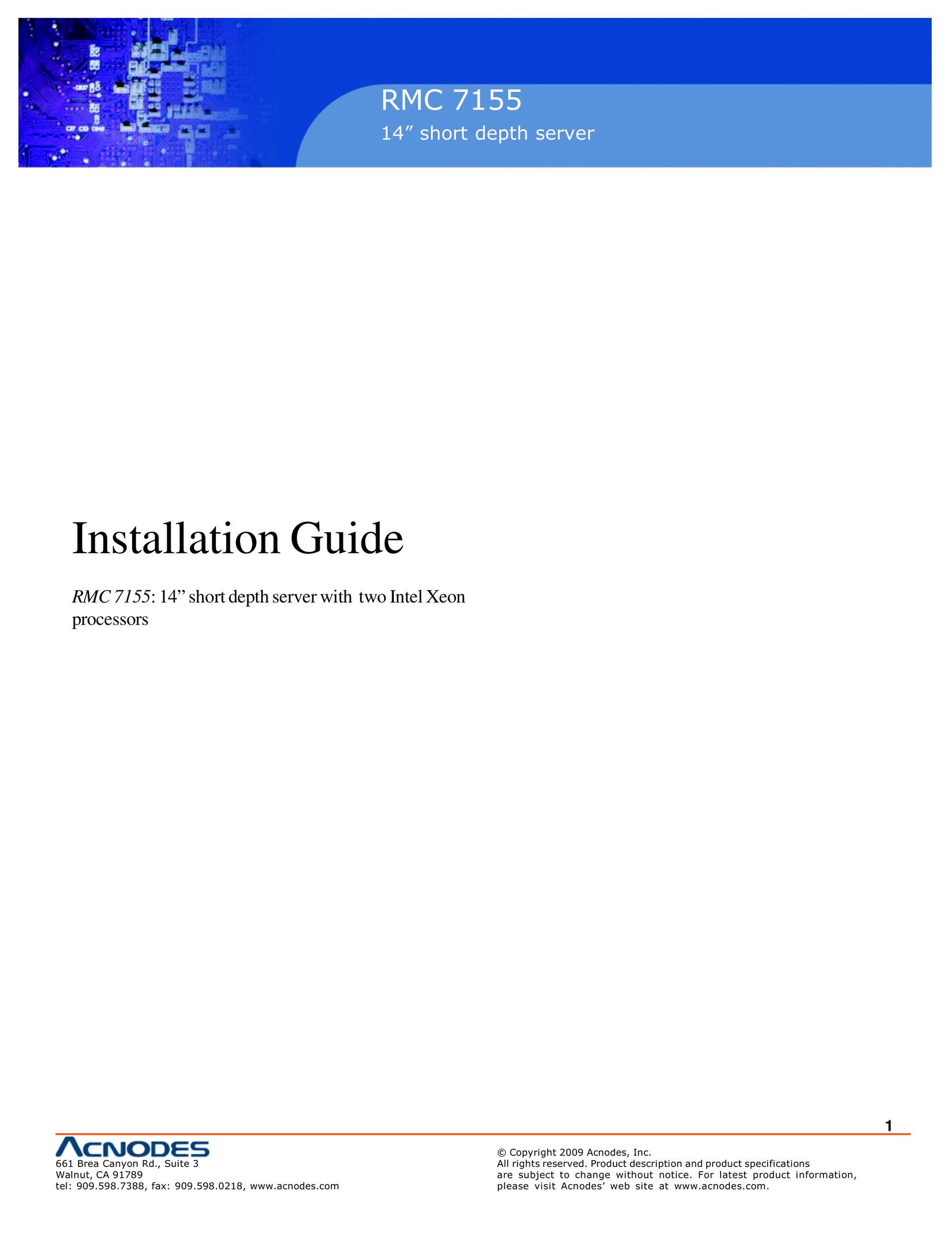 Acnodes RMC 7155 Server User Manual