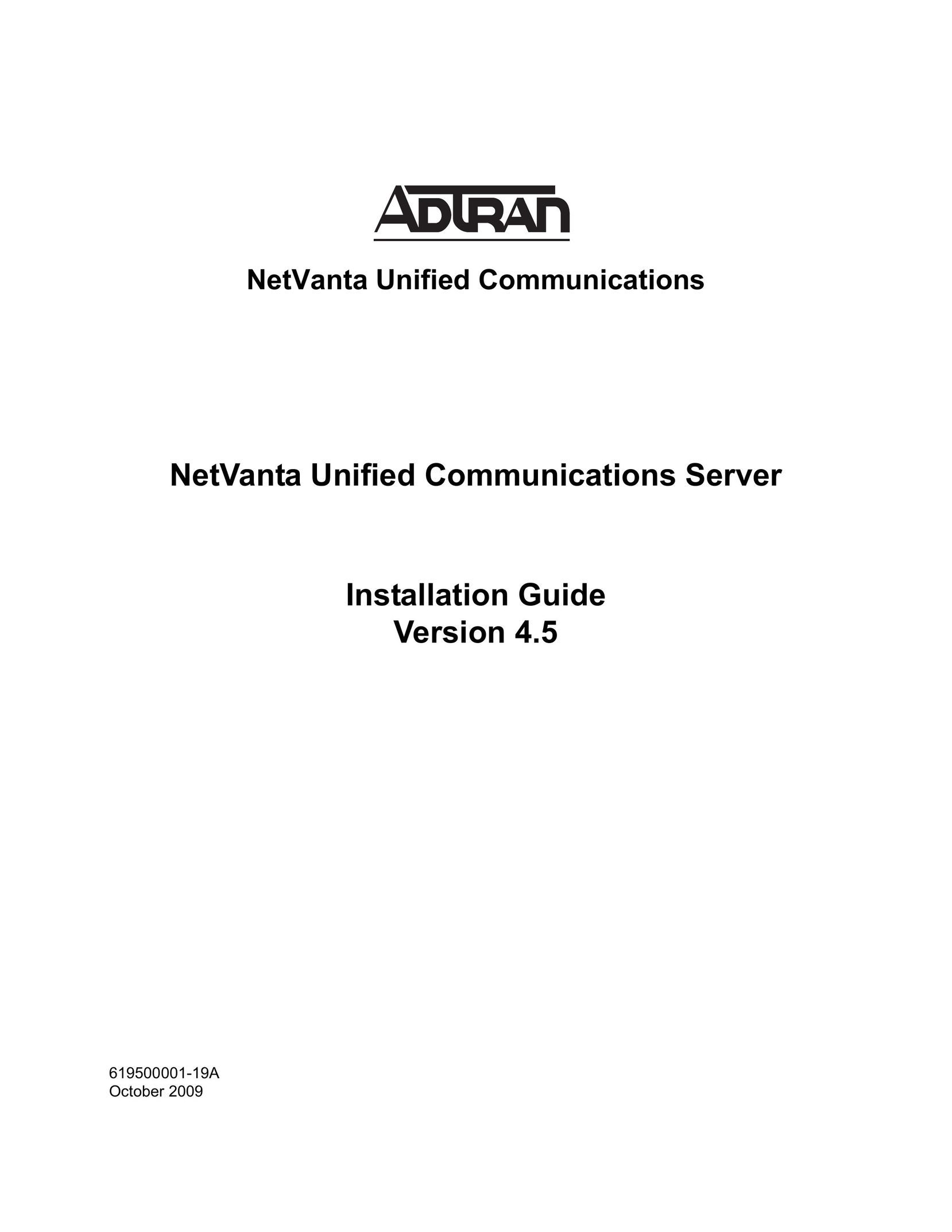 ADTRAN 619500001-19A Server User Manual