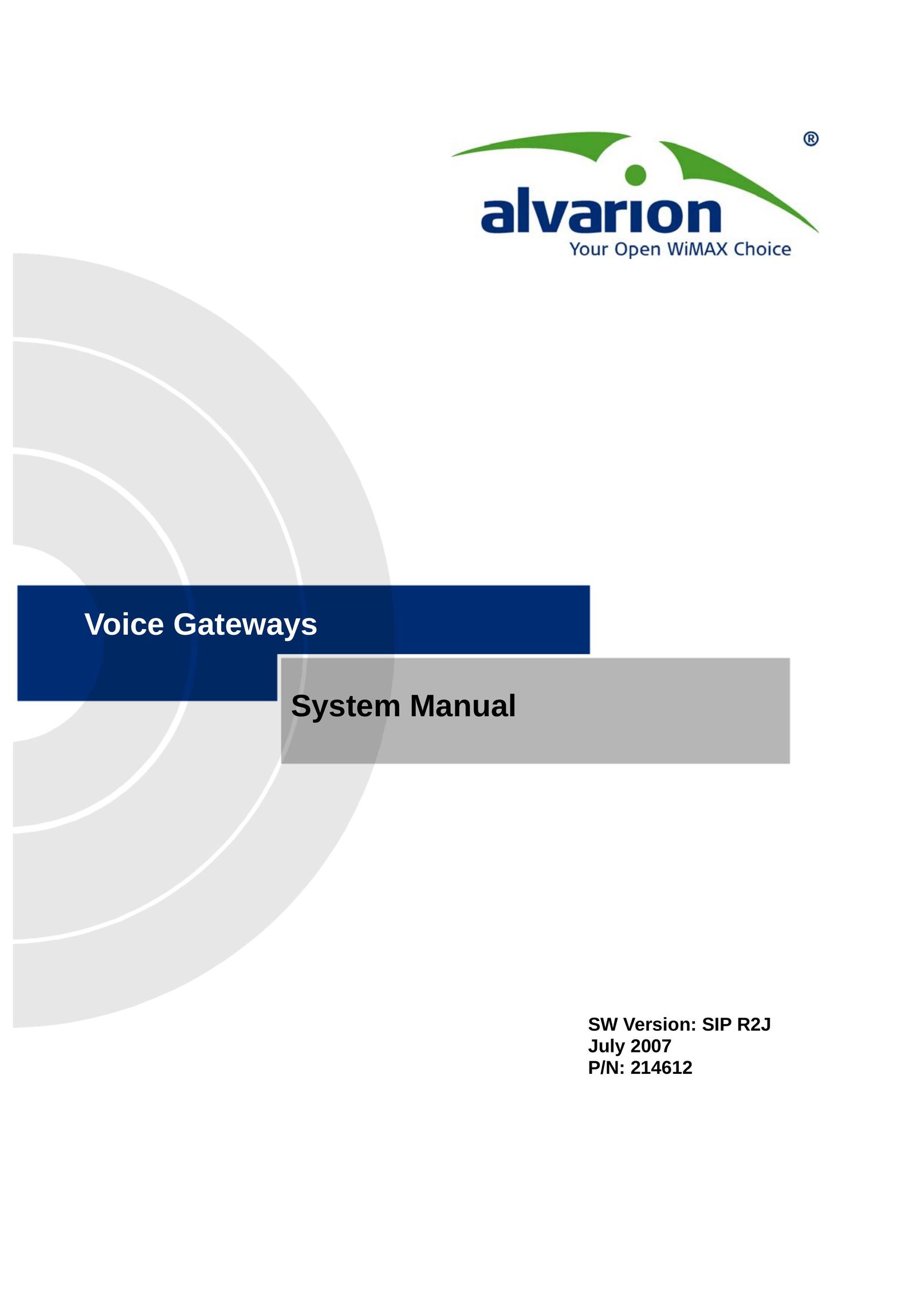 Alvarion Voice Gateway Server User Manual