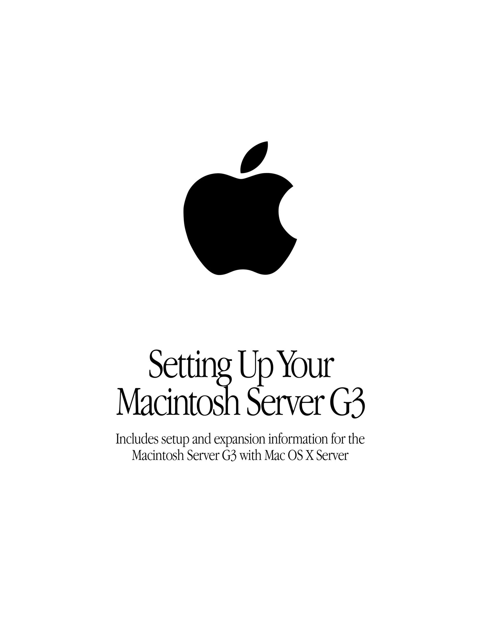 Apple G3 Server User Manual