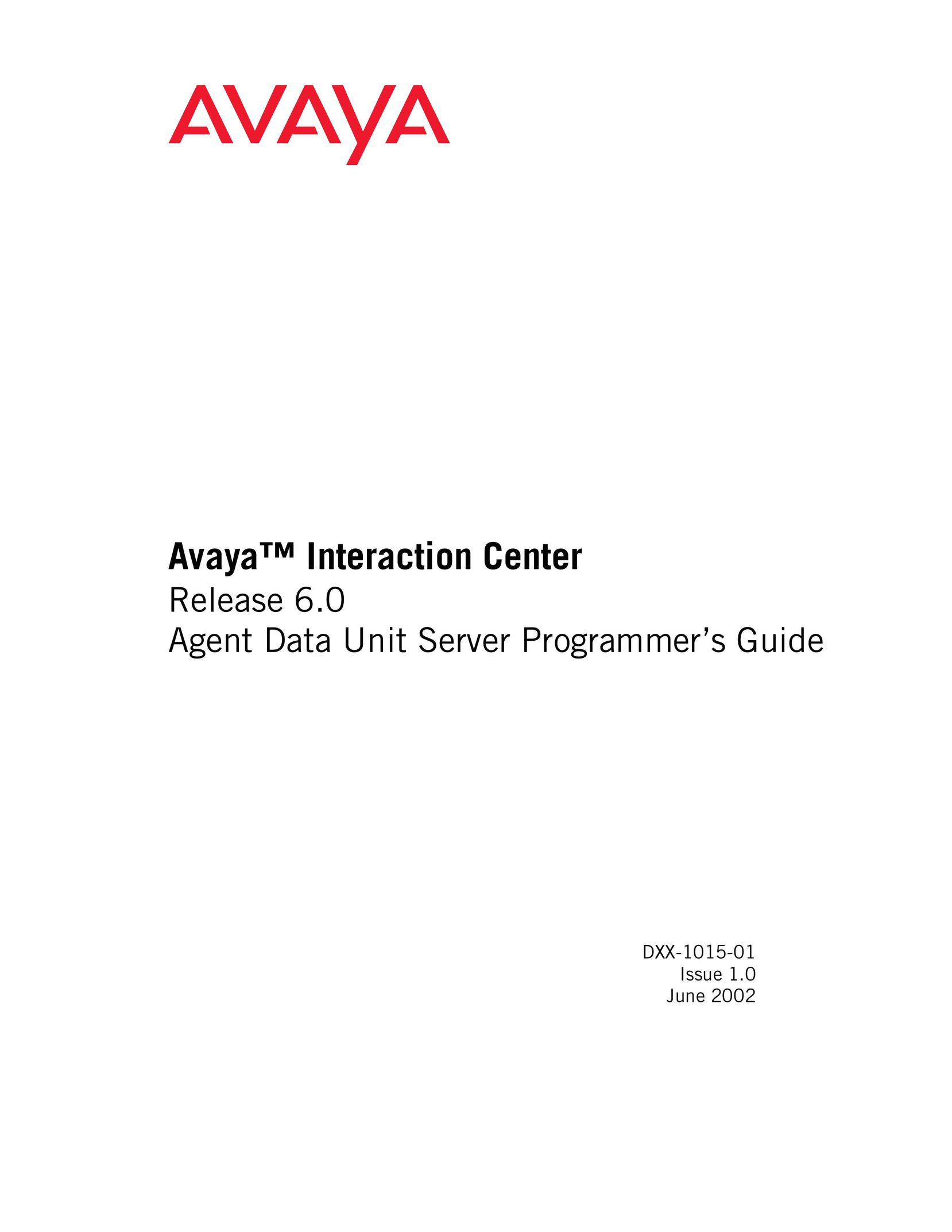 Avaya DXX-1015-01 Server User Manual