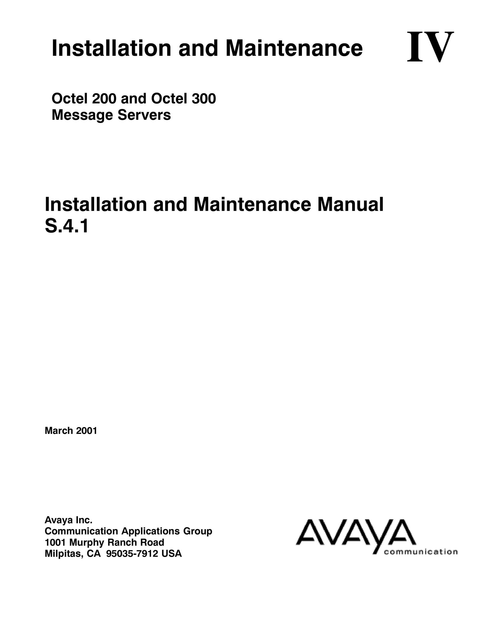 Avaya Octel 300 Server User Manual