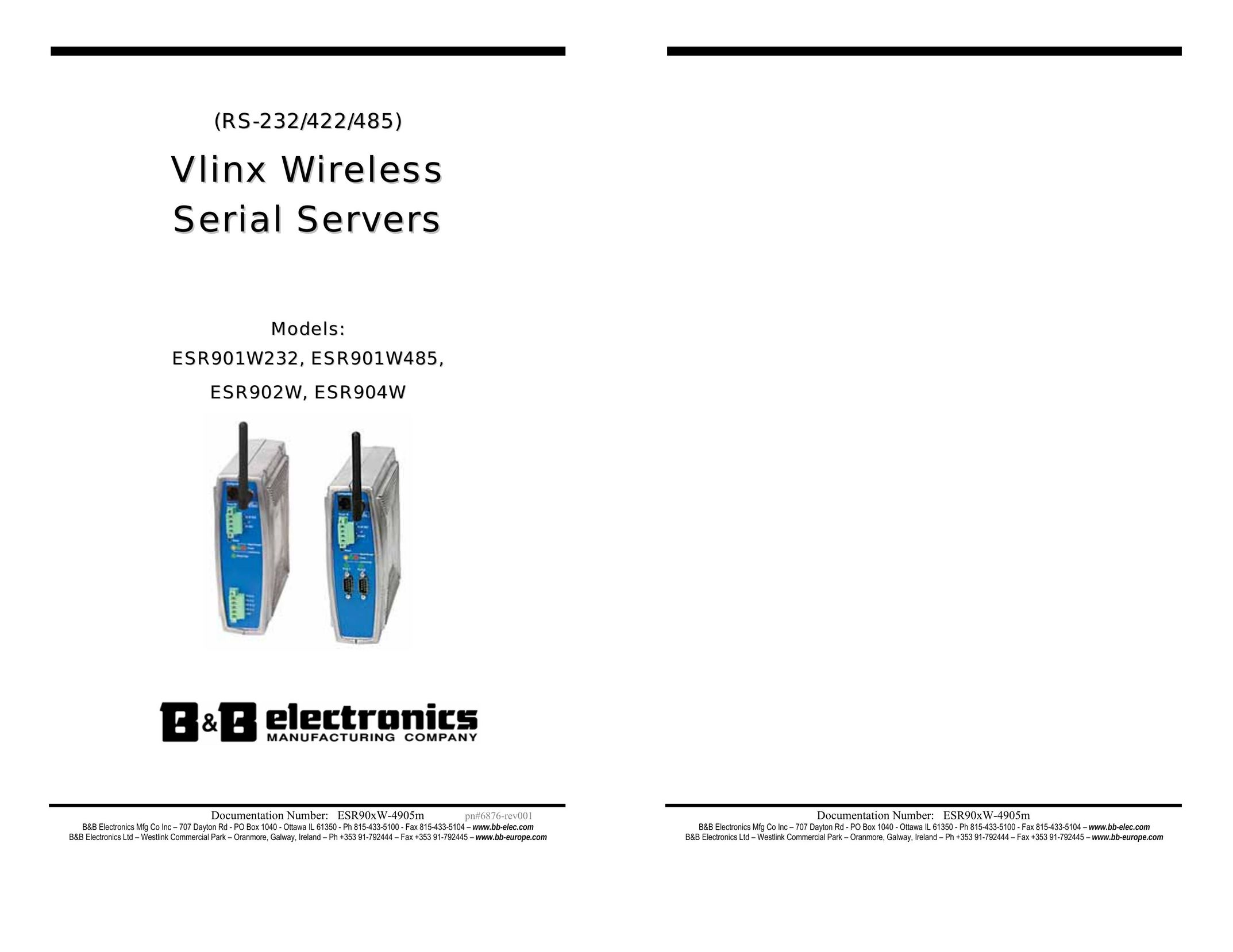 B&B Electronics VLINX WIRELESS SERIAL SERVER Server User Manual