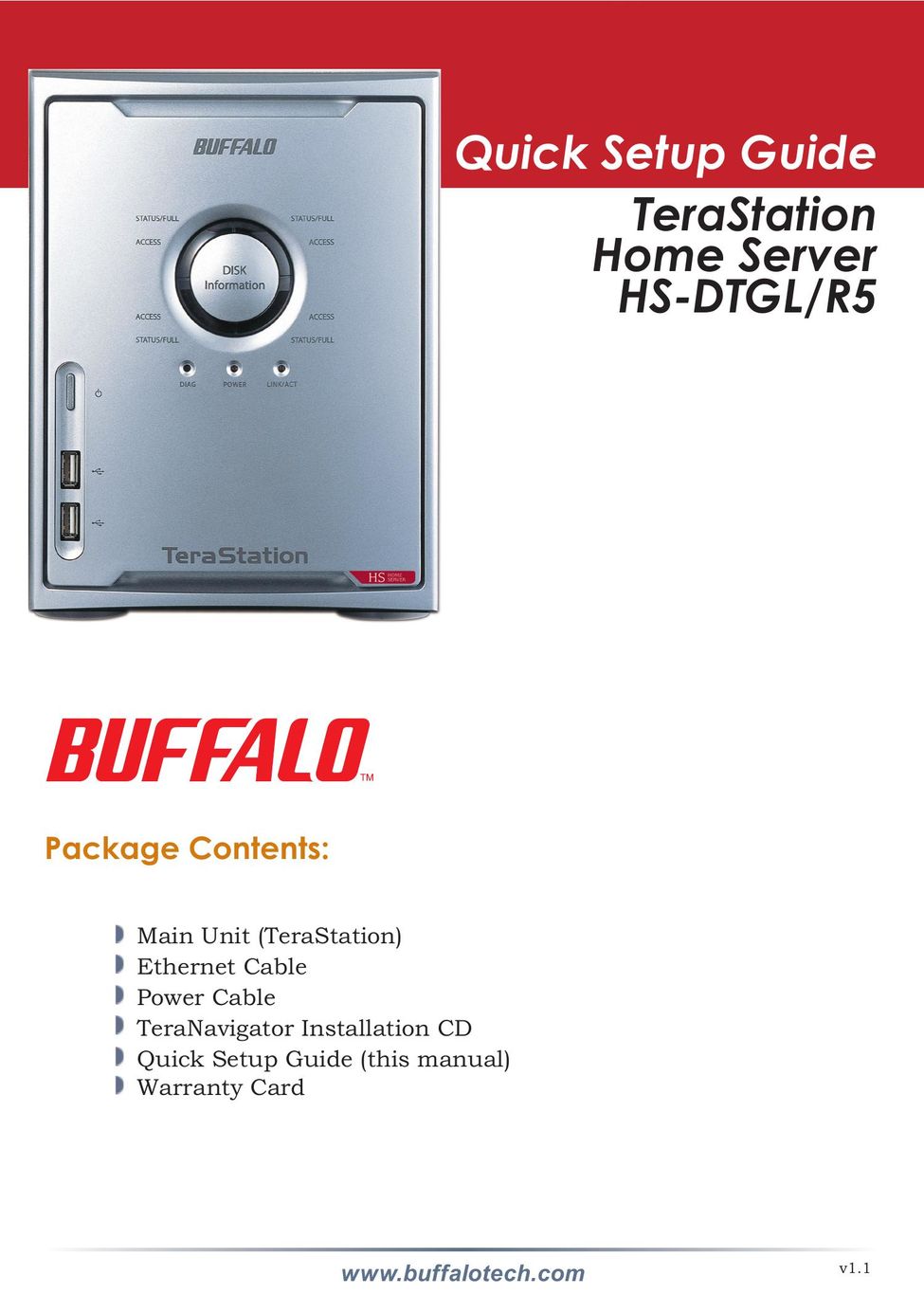 Buffalo Technology HS-DTGL/R5 Server User Manual