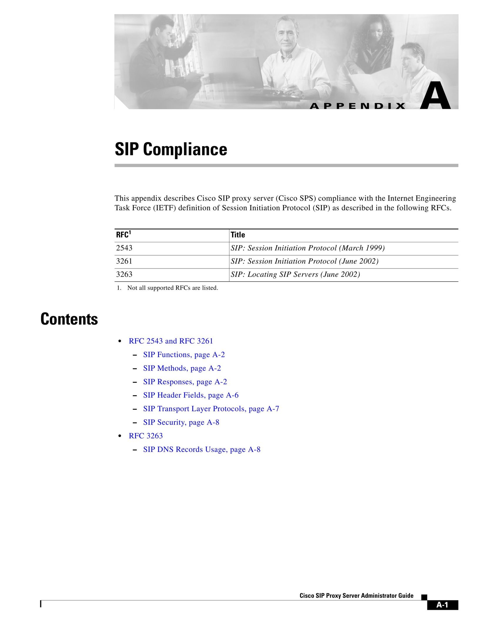 Cisco Systems RFC 2543 and RFC 3261 Server User Manual